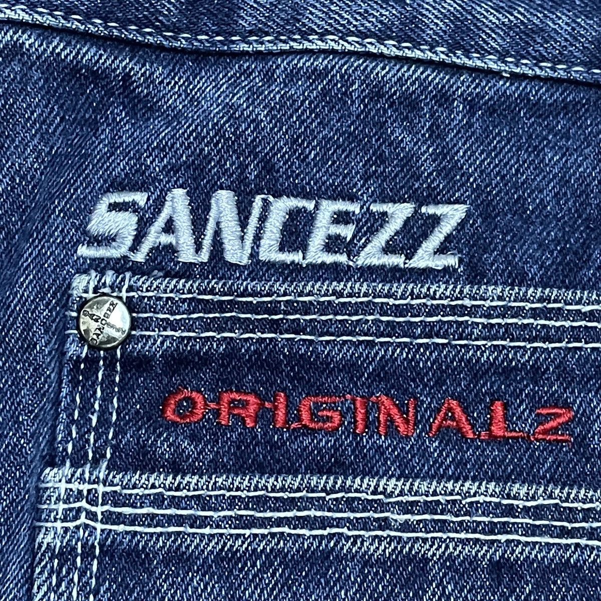 Rap Tees Very Rare Vintage Brand Sancezz Hip Hop Baggy Jeans 1990s Size US 38 / EU 54 - 11 Thumbnail