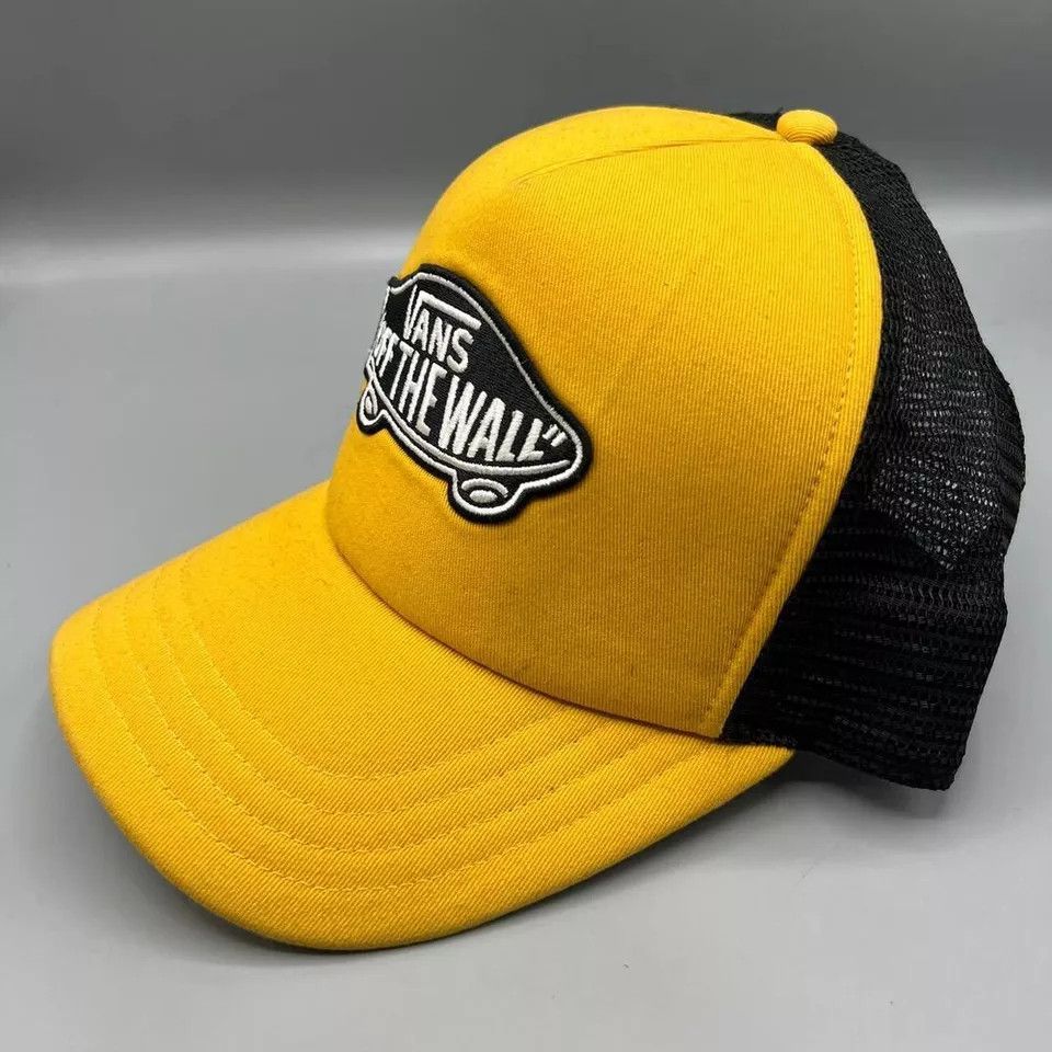 Vans Vans Off The Wall Trucker Hat Men Yellow Black Snap Back Cap Size ONE SIZE - 2 Thumbnail