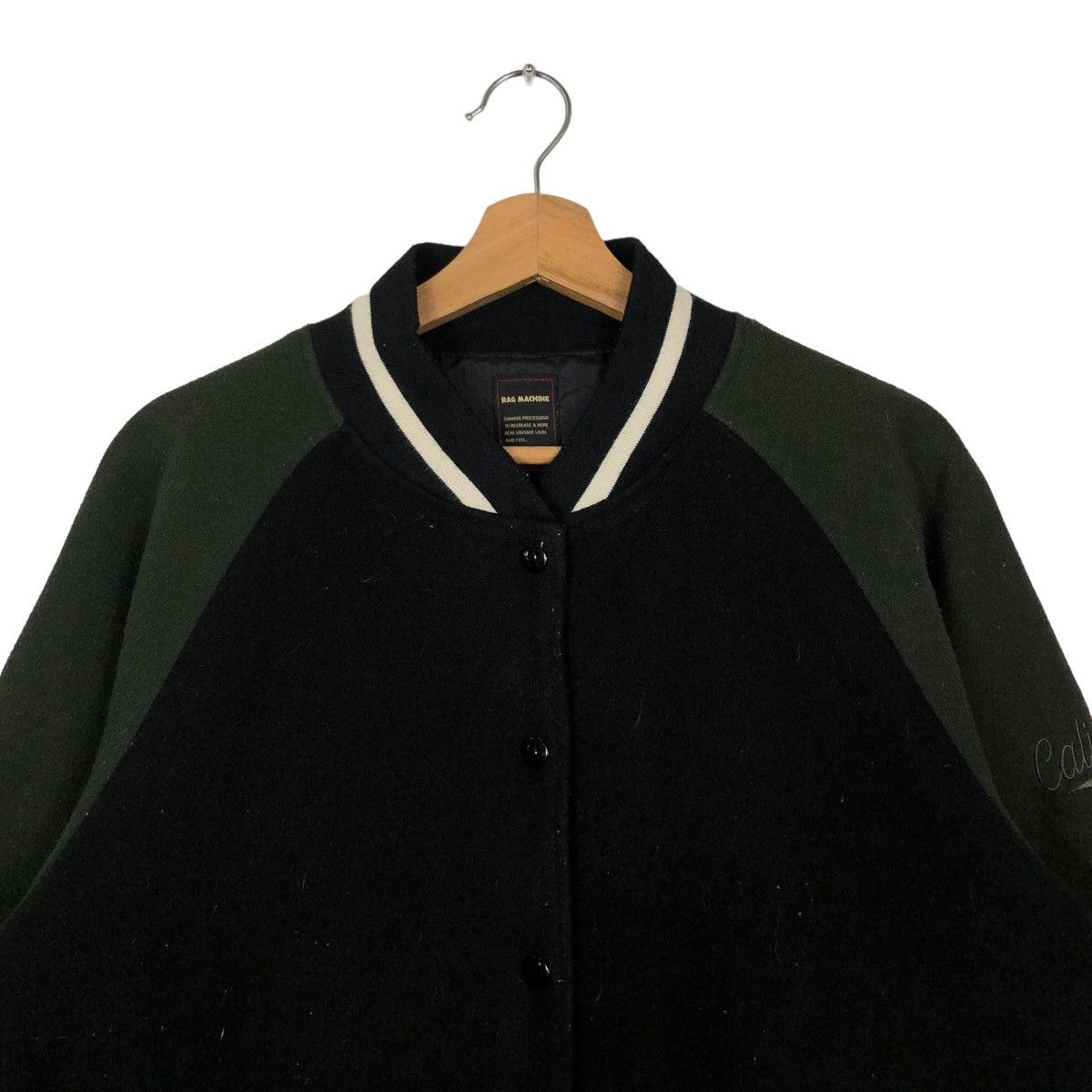 Japanese Brand 🔥90’s Vintage Varsity Jacket Rag Machine Big Logo Size US L / EU 52-54 / 3 - 3 Thumbnail