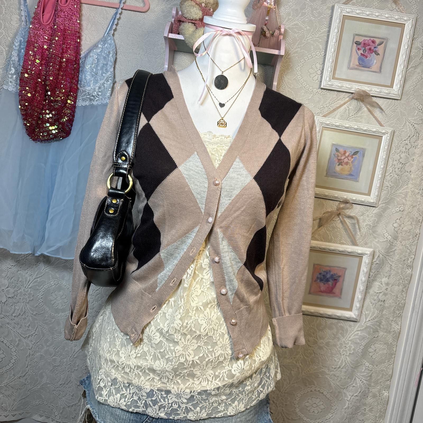 Other vintage 90s office siren fitted cardigan Size XS / US 0-2 / IT 36-38 - 3 Thumbnail