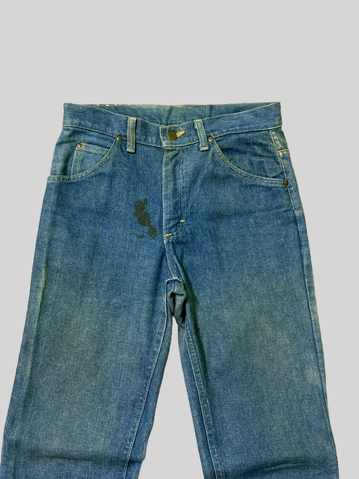 Lee Vintage Flared Lee Raider Talon Zipper Faded Denim Size US 28 / EU 44 - 3 Thumbnail