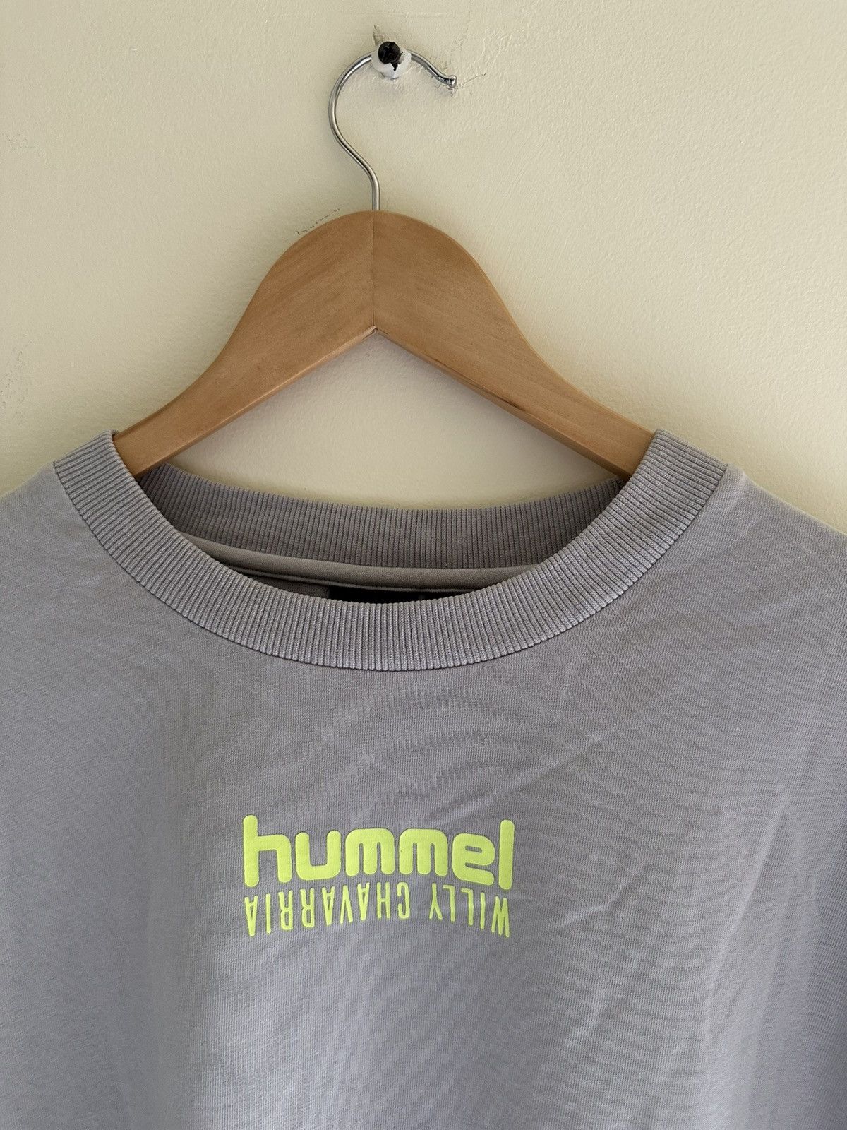Willy Chavarria Willy Chavarria x Hummel Long Sleeve Tee - Grey/Volt Size US L / EU 52-54 / 3 - 4 Thumbnail
