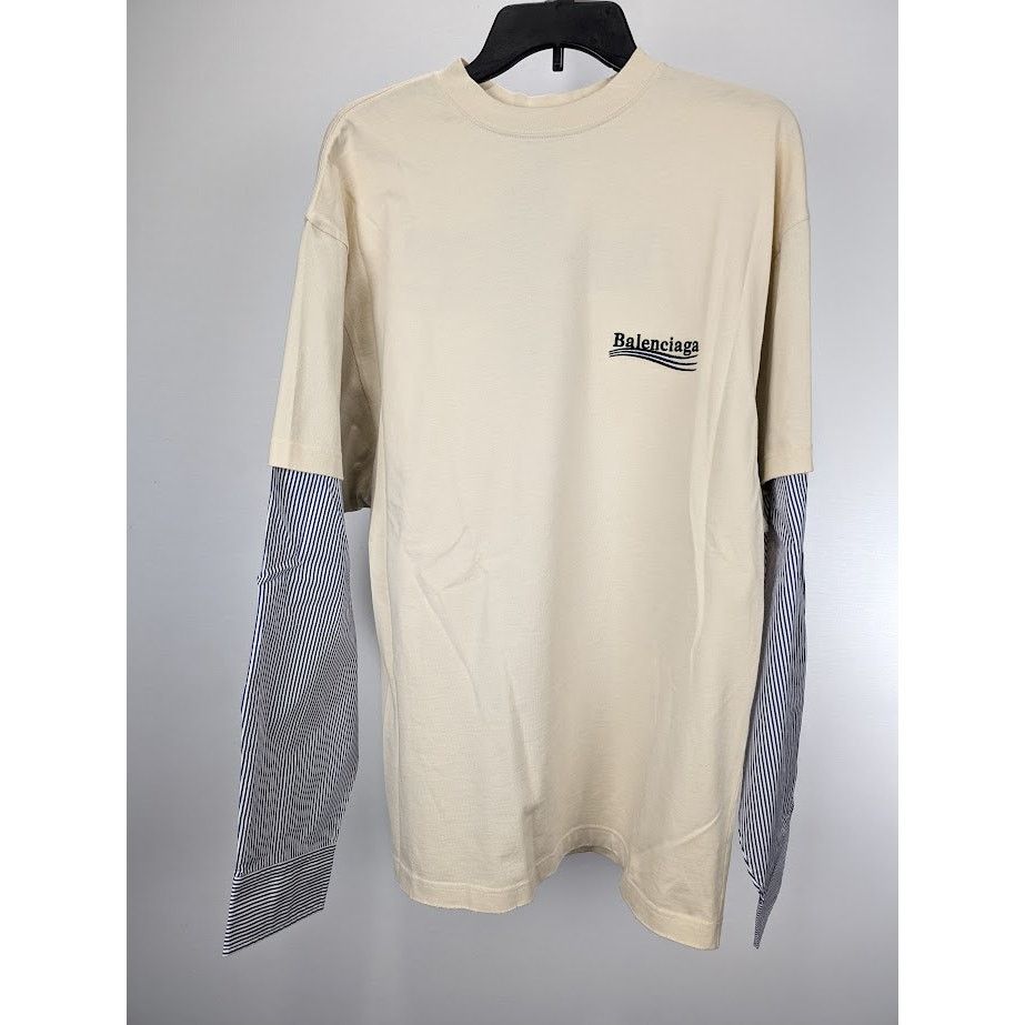Balenciaga o1rshd1 Layered T-Shirt in Multicolor Size US M / EU 48-50 / 2 - 3 Thumbnail