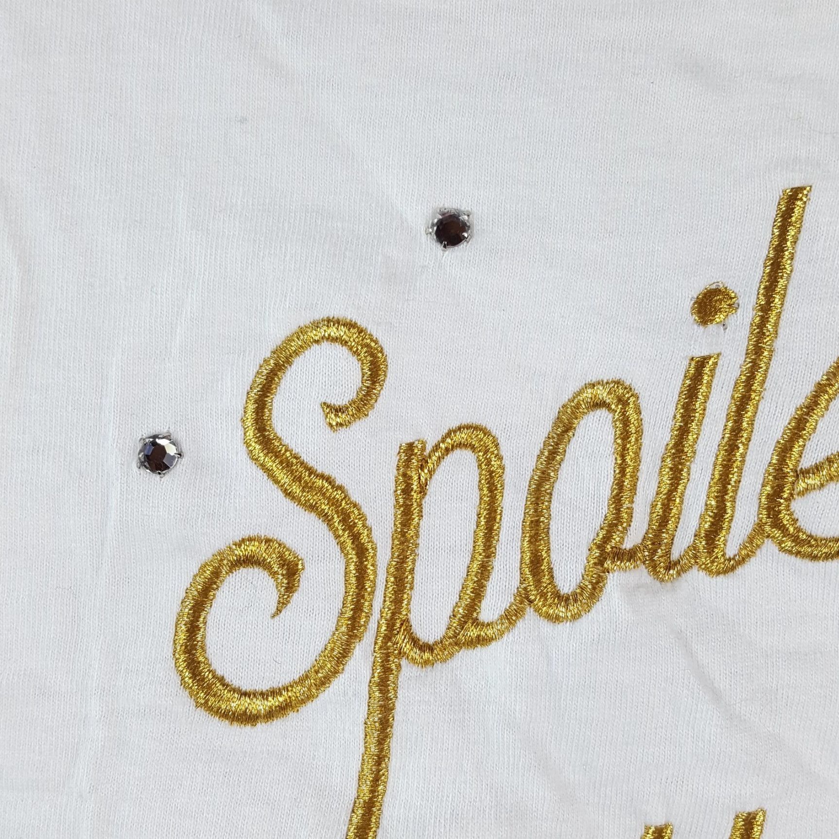 Hanes VINTAGE Hanes T-Shirt Men XL White USA Spoiled Rotten Gold Jeweled 90s Funny Joke Vintage 00s Parody Shirt Size US XL / EU 56 / 4 - 4 Thumbnail