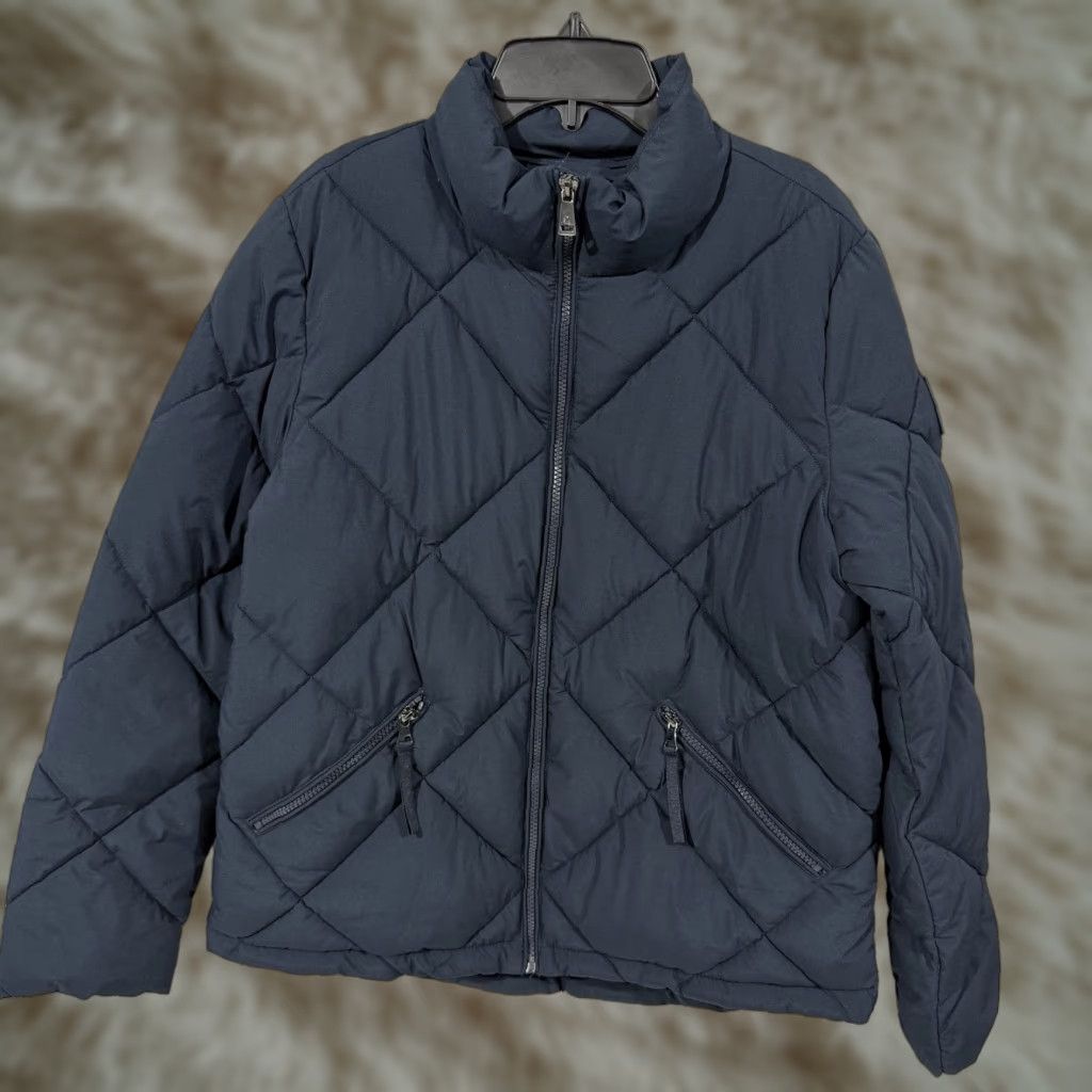 Ralph Lauren Lauren Ralph Lauren Women's Jacket Puffer Zip Up Navy Blue Small Slim Regular Fit Size S / US 4 / IT 40 - 1 Thumbnail