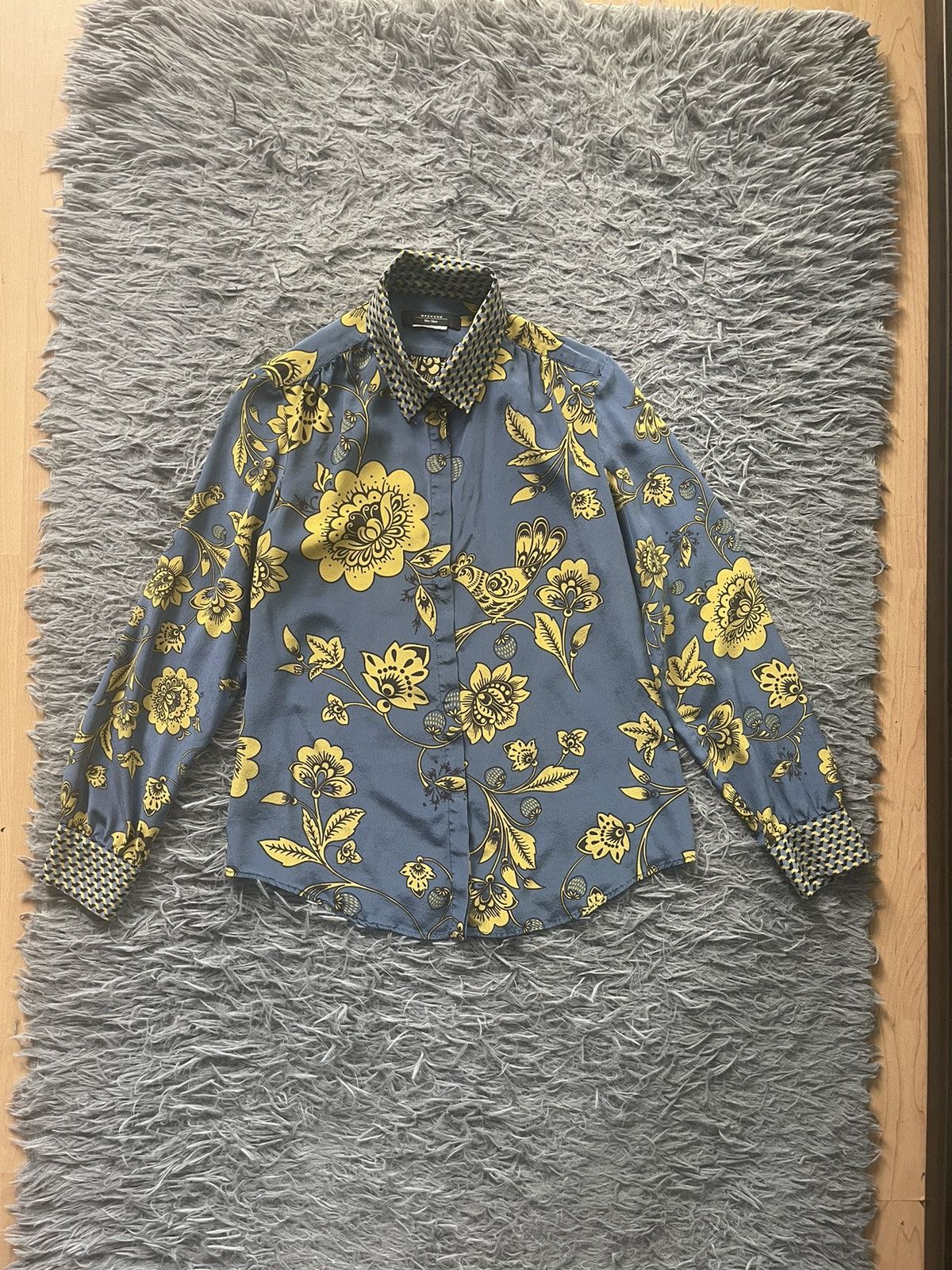 極美品！WEEKEND MaxMara シルク フローラル 長袖シャツ 42XL 極美品！WEEKEND MaxMara シルク フローラル 長袖シャツ 42XL