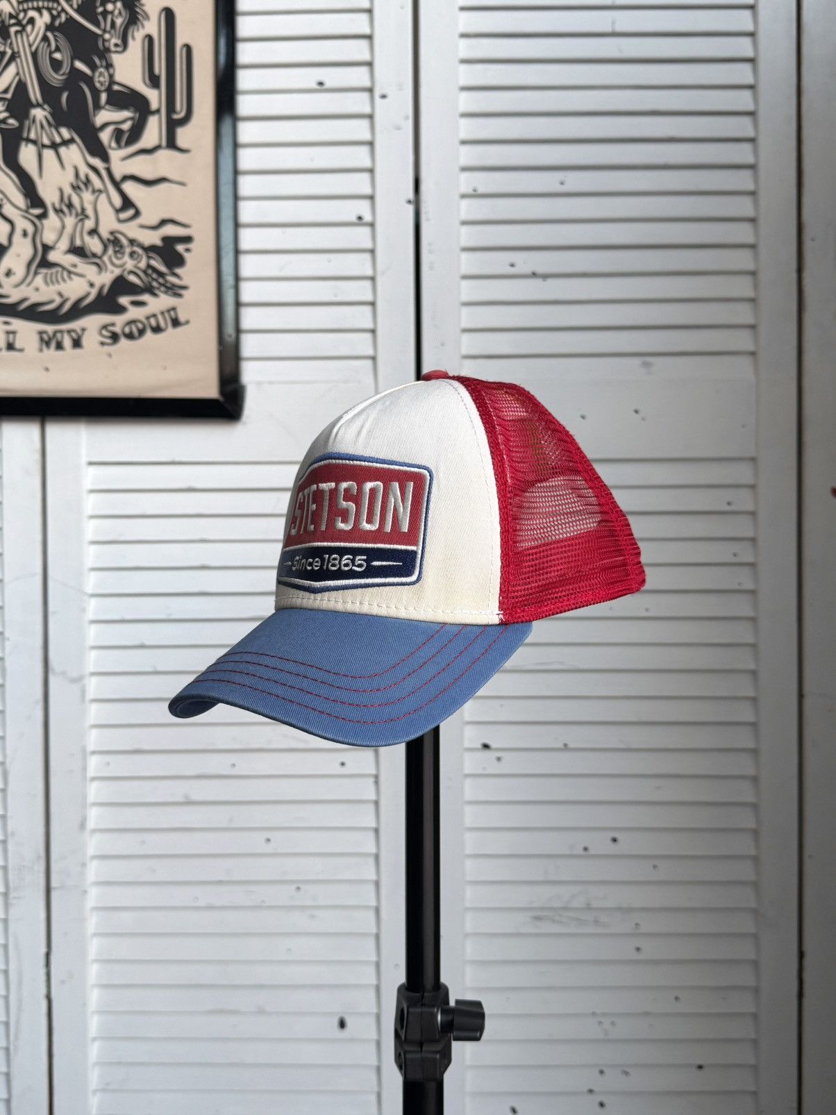 Stetson Stetson Since 1865 Vintage Trucker Cap Mesh Snapback Hat USA Size ONE SIZE - 1 Thumbnail