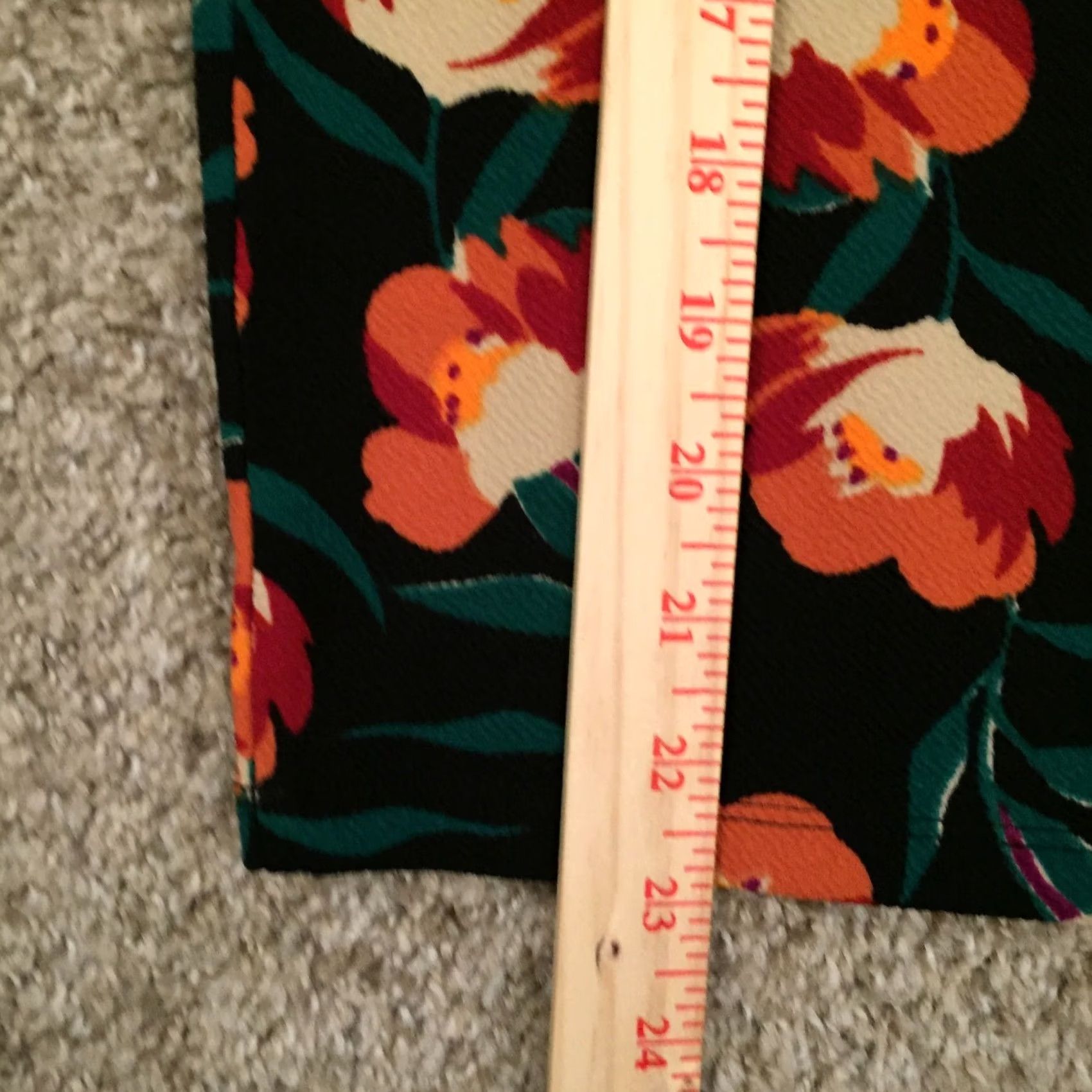 Vintage VINTAGE LuLaRoe Cassie Skirt S Women Orange Floral Knee Length Unlined Pull On Pencil/ Straight S Size 28" / US 6 / IT 42 - 5 Thumbnail