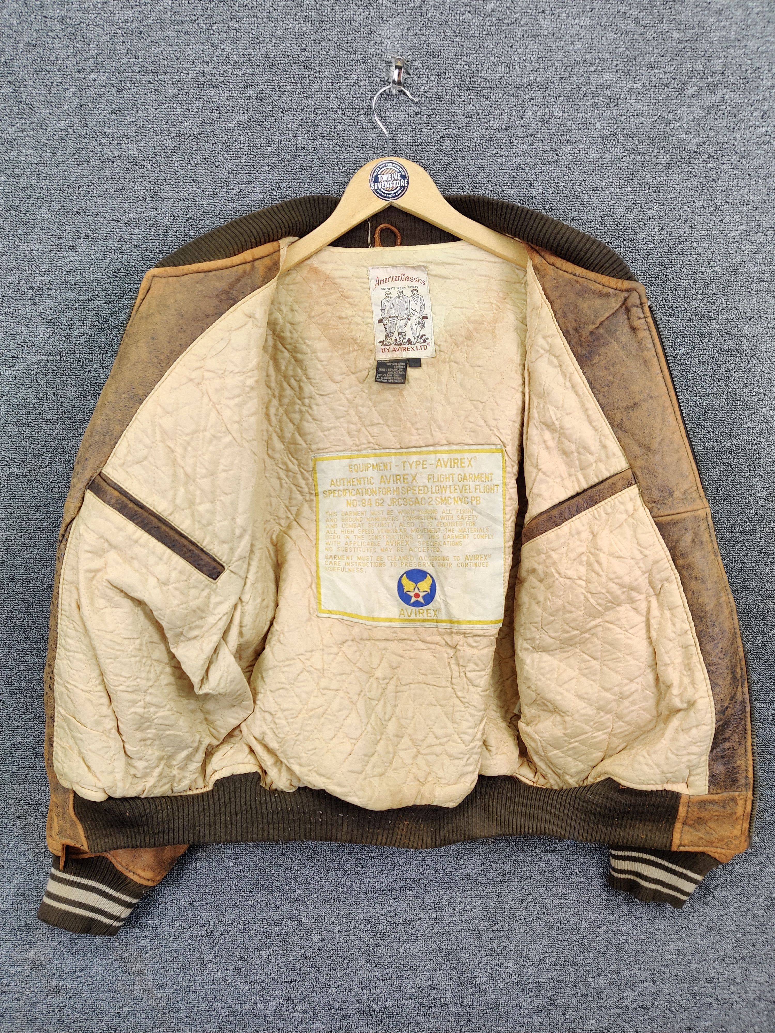 Avirex Thrashed Vintage 90s Avirex USA Varsity Leather Jacket Size US XS / EU 42 / 0 - 10 Thumbnail