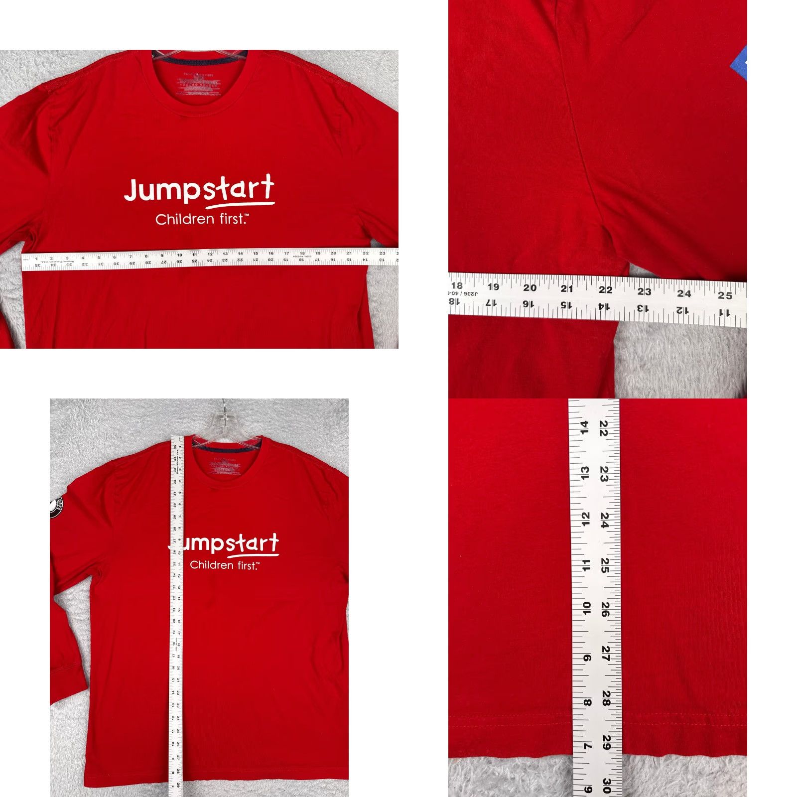 Tommy Hilfiger Tommy Hilfiger Shirt Adult XL Red Long Sleeve Cotton Jersey Logo Size US XL / EU 56 / 4 - 8 Thumbnail
