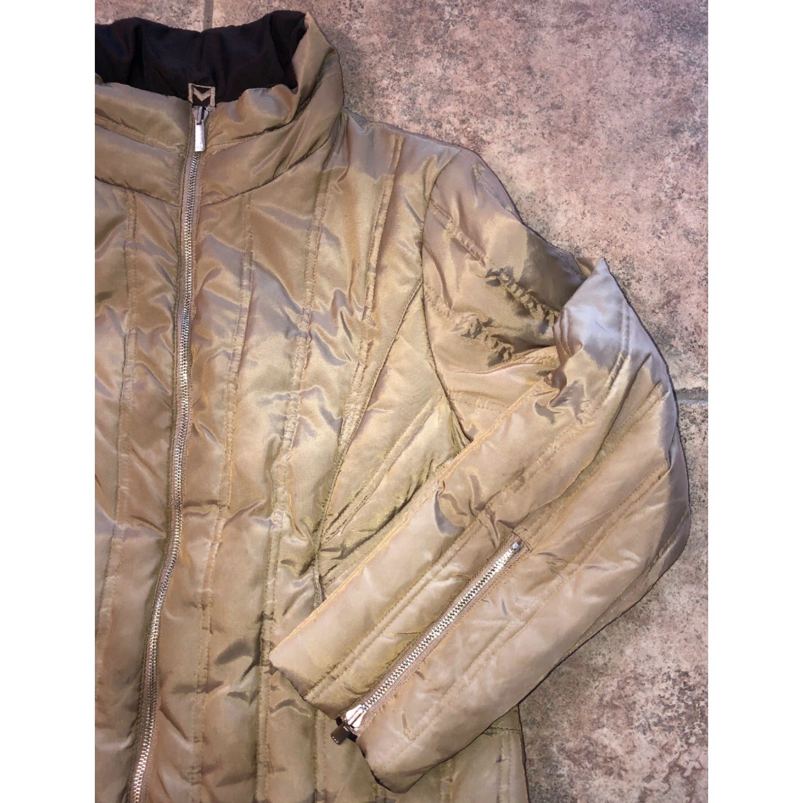Michael Kors Michael Kors Womens Jacket Reversible Full Zip Brown Size L Size L / US 10 / IT 46 - 2 Thumbnail