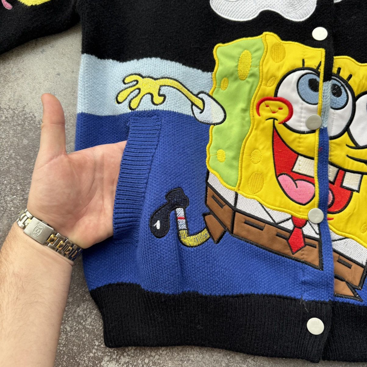 20471120 Sponge Bob Y2K 2000’s Aesthetic Knit Bomber Jacket Size US M / EU 48-50 / 2 - 6 Thumbnail