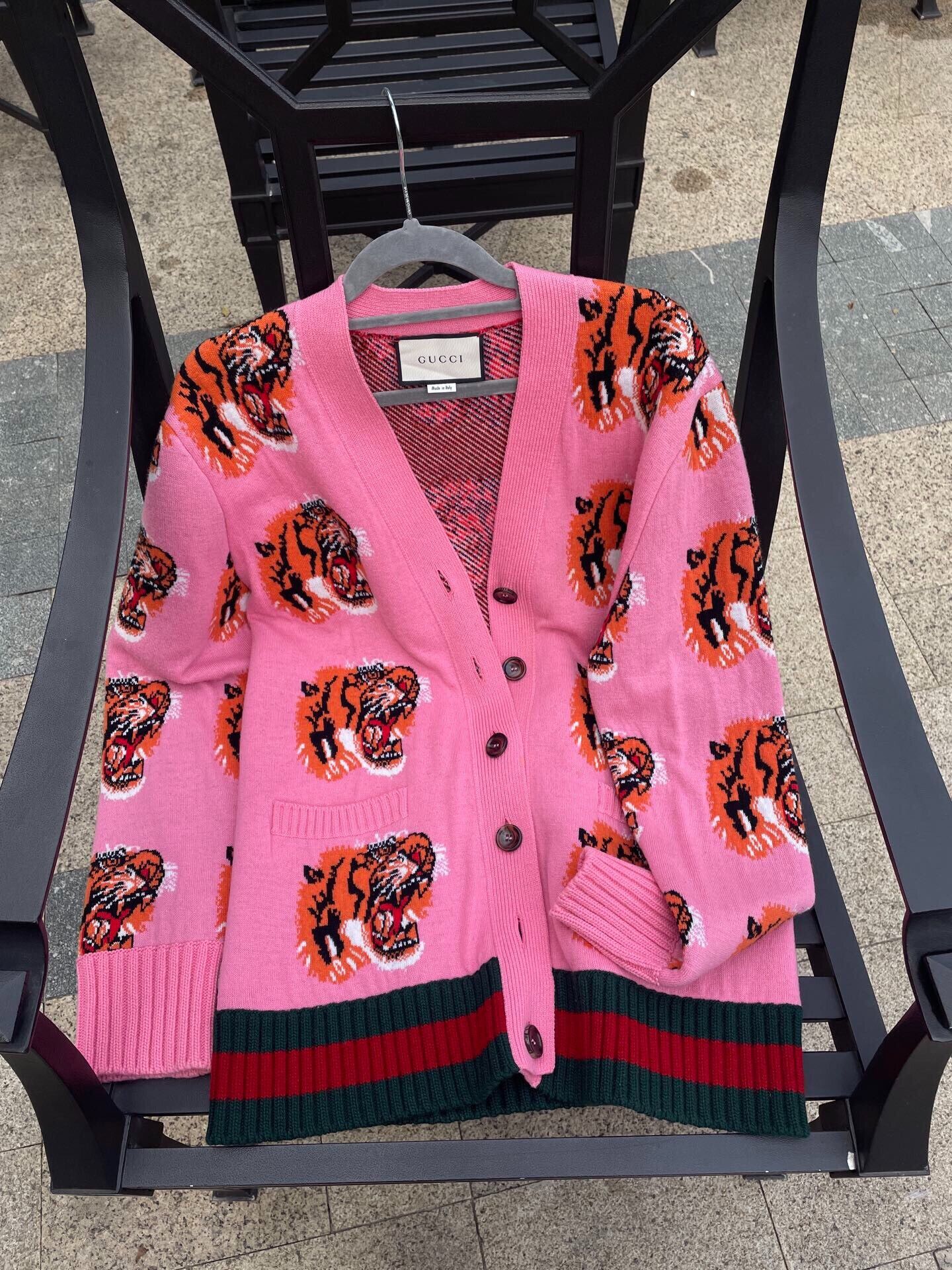 Gucci Gucci Cardigan Sweater in Striped Design Size XS / US 0-2 / IT 36-38 - 1 Thumbnail