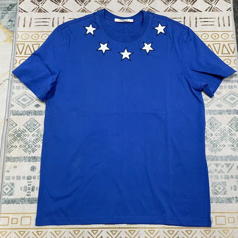 Givenchy Givenchy Blue Five-Pointed Star T-Shirt Size US L / EU 52-54 / 3 - 1 Thumbnail