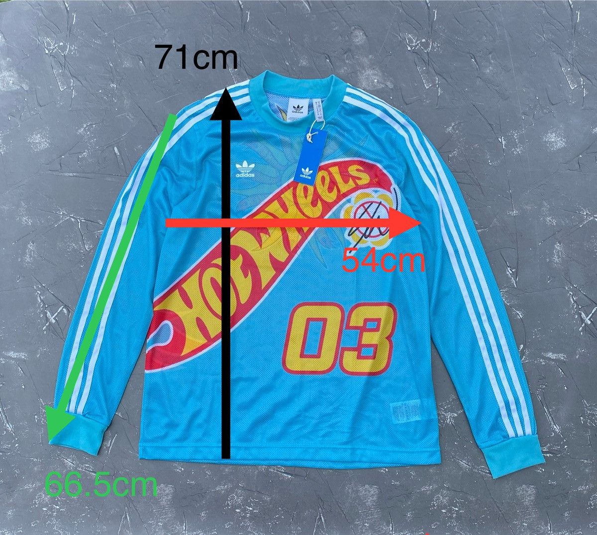 Adidas New Adidas Sean Wotherspoon X Hot Wheels Long Sleeve Mesh Size US M / EU 48-50 / 2 - 2 Thumbnail