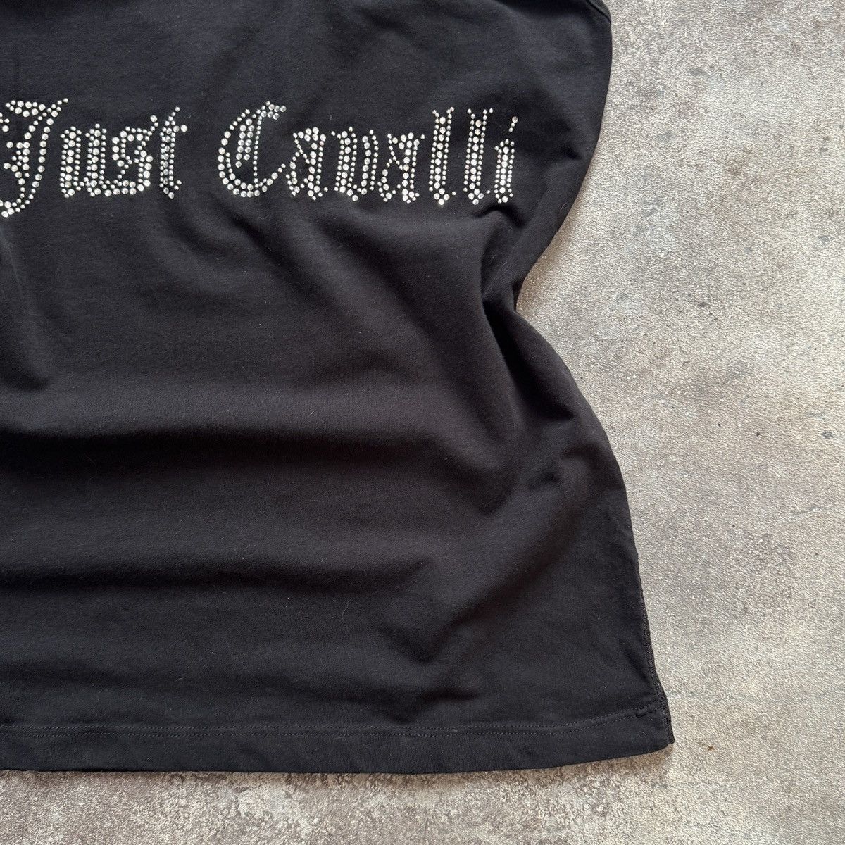 Just Cavalli Just Cavalli Vintage Y2K Rhinestones Gothic Logo Tank Top Size M / US 6-8 / IT 42-44 - 7 Thumbnail