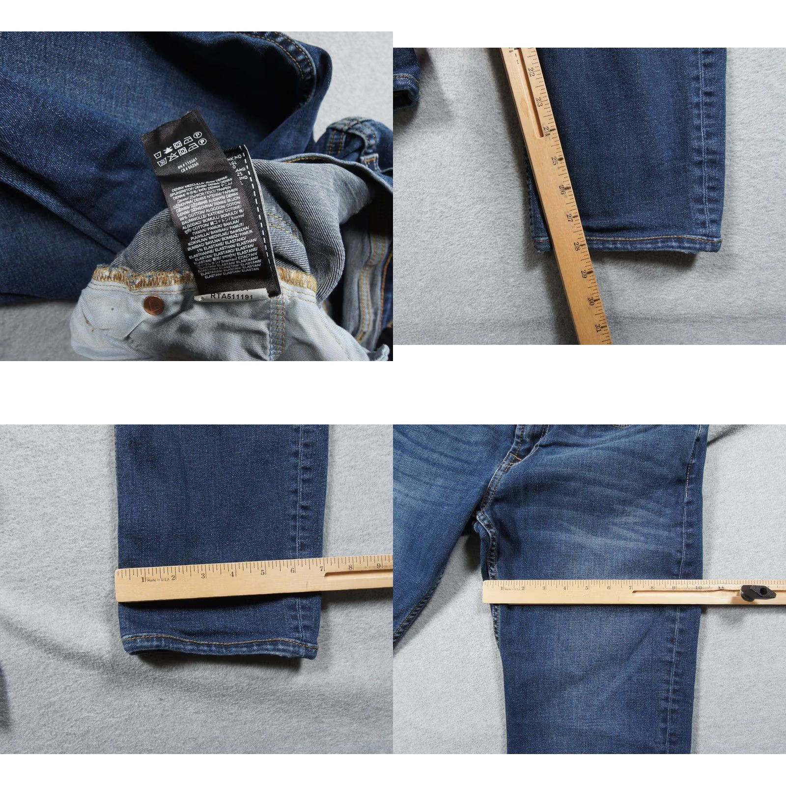7 For All Mankind 7 for all Mankind Jeans Mens 32x28 Blue Denim Slimmy Stretch Casual Adult Size US 32 / EU 48 - 8 Thumbnail
