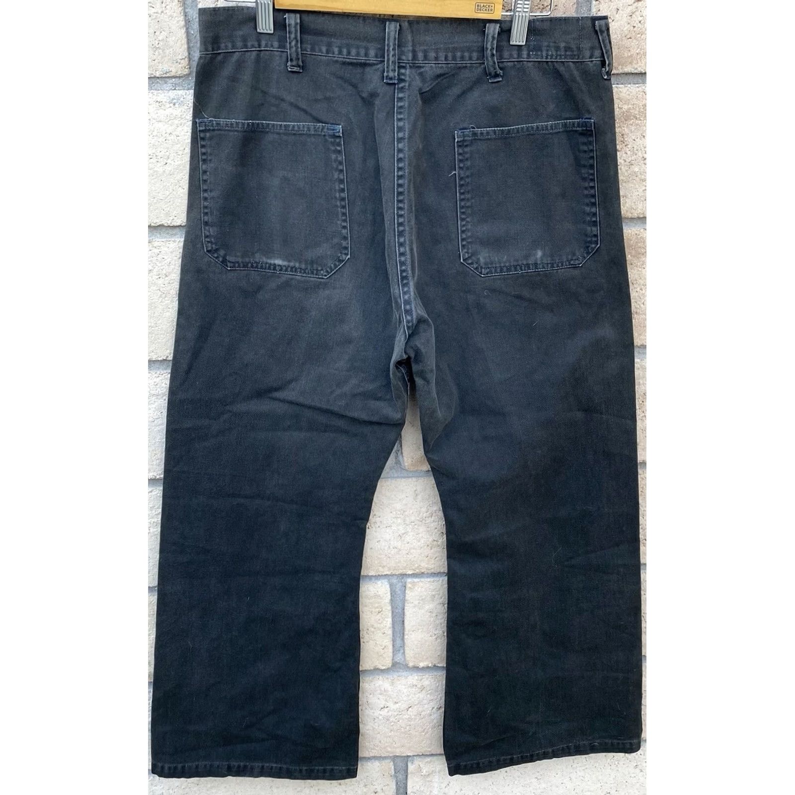 Bell VINTAGE Sailor Pants Flare Bell Botton Talon 42 Zipper 60s 70s 34 in Waist Casual Military Womens/Vintage Pants 34 Inseam 28 Waist to Hem 38.5 in Size US 34 / EU 50 - 3 Thumbnail