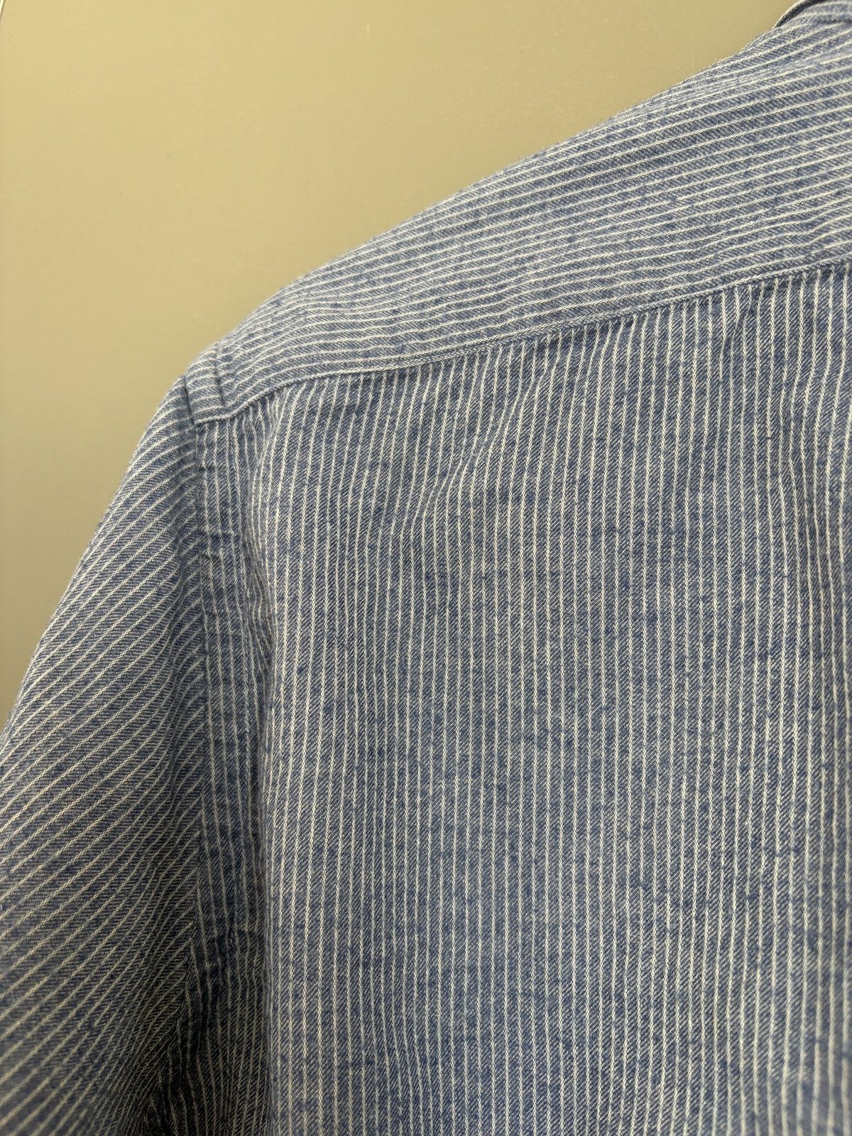 Other Bolzonella Blue Pinstripe Cotton Supersoft Shirt Size US L / EU 52-54 / 3 - 18 Thumbnail