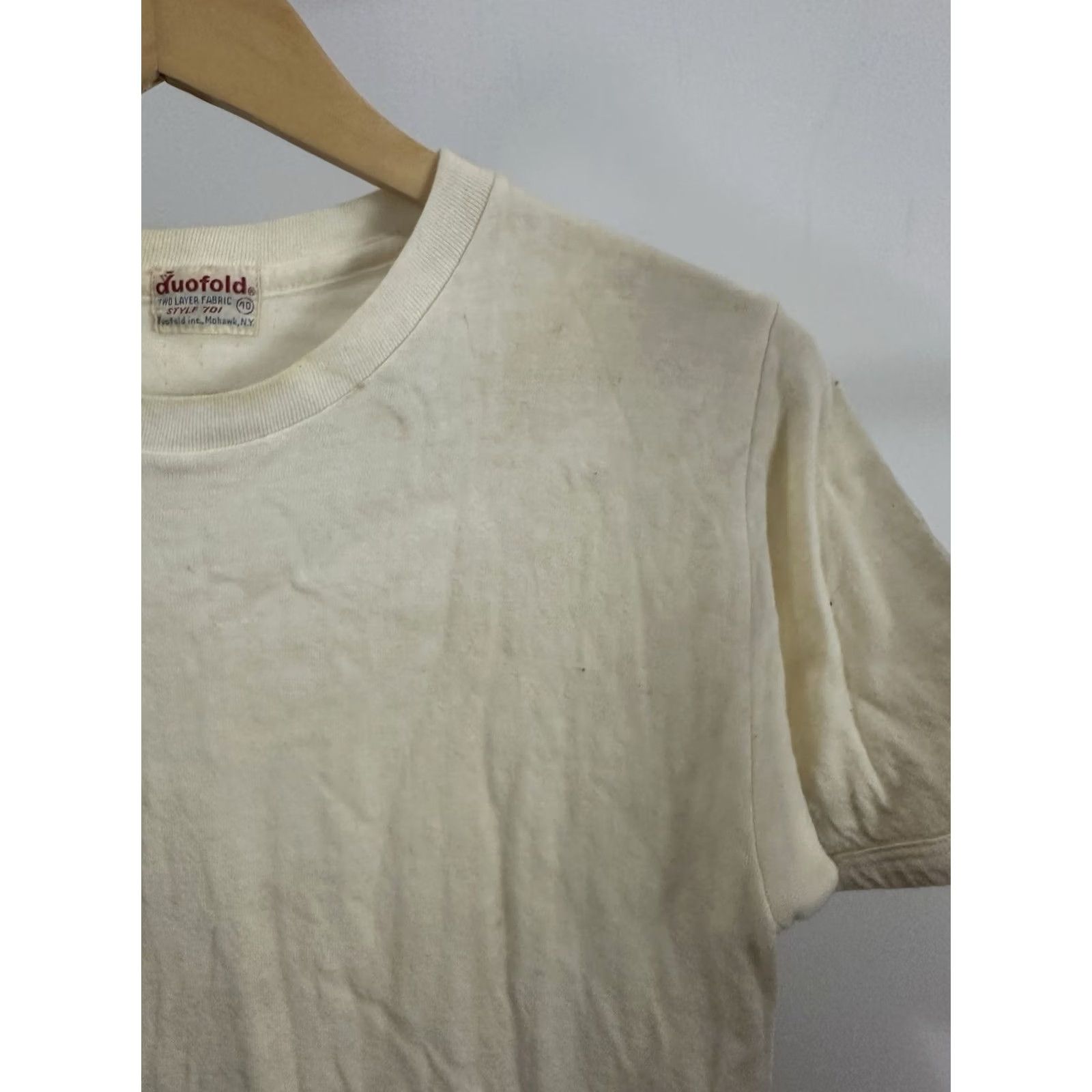 Doublet VTG RARE 50s 60s Duofold Two Layer Double Face Thermal 701 T-Shirt Size 40 Cream Men Short Sleeve Size US L / EU 52-54 / 3 - 5 Thumbnail