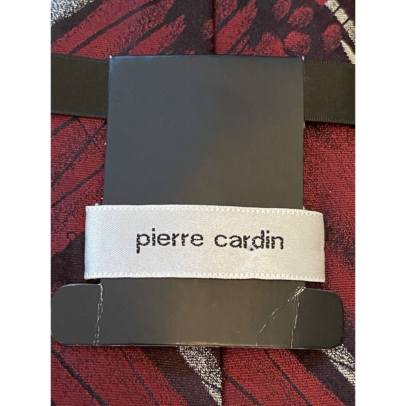 Pierre Cardin Pierre Cardin Burgundy Black Gray 100% Silk Made In China Size ONE SIZE - 9 Thumbnail