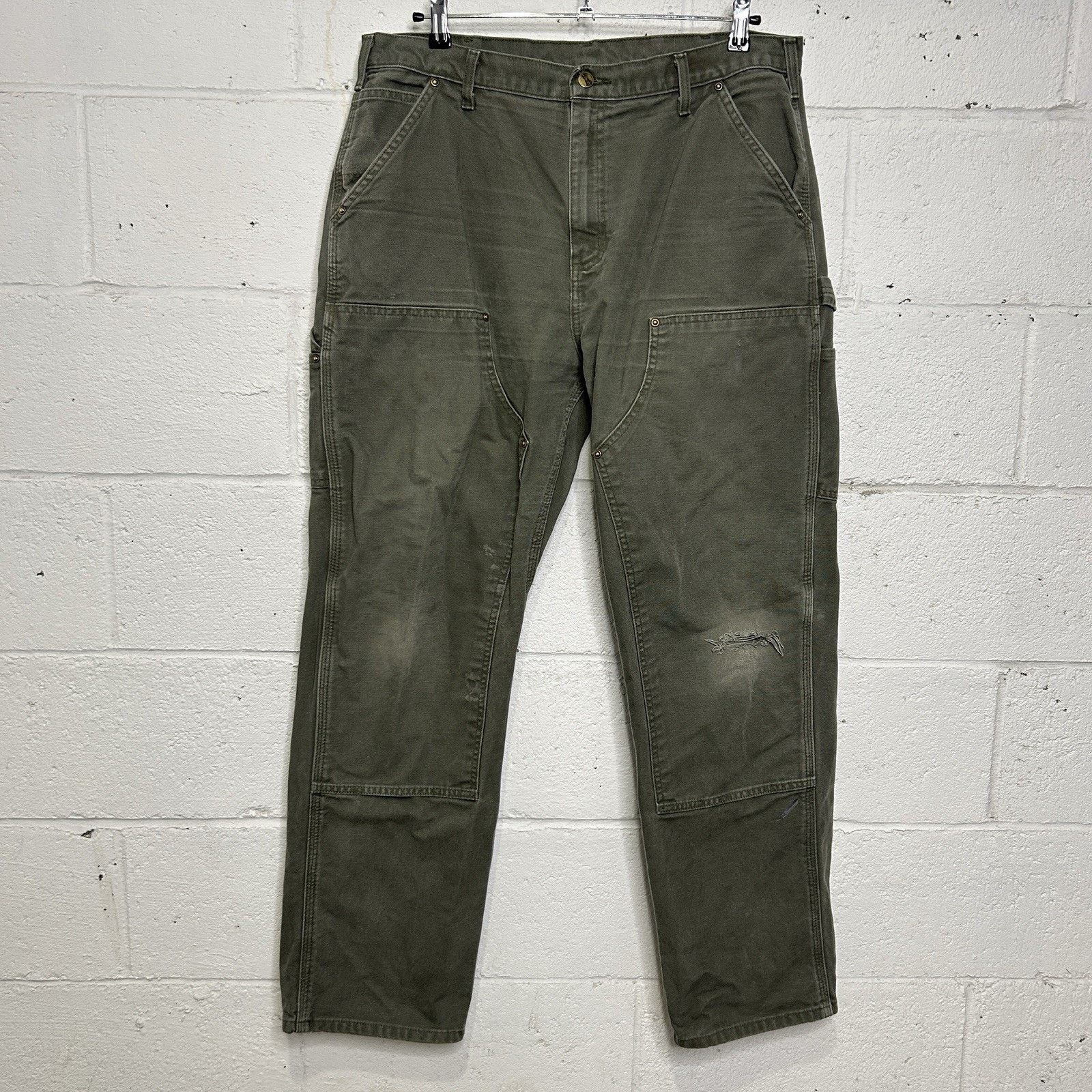 Carhartt Vintage Carhartt DoubleKnee Dungaree Carpenter Pants “Moss” Size US 37 - 1 Thumbnail