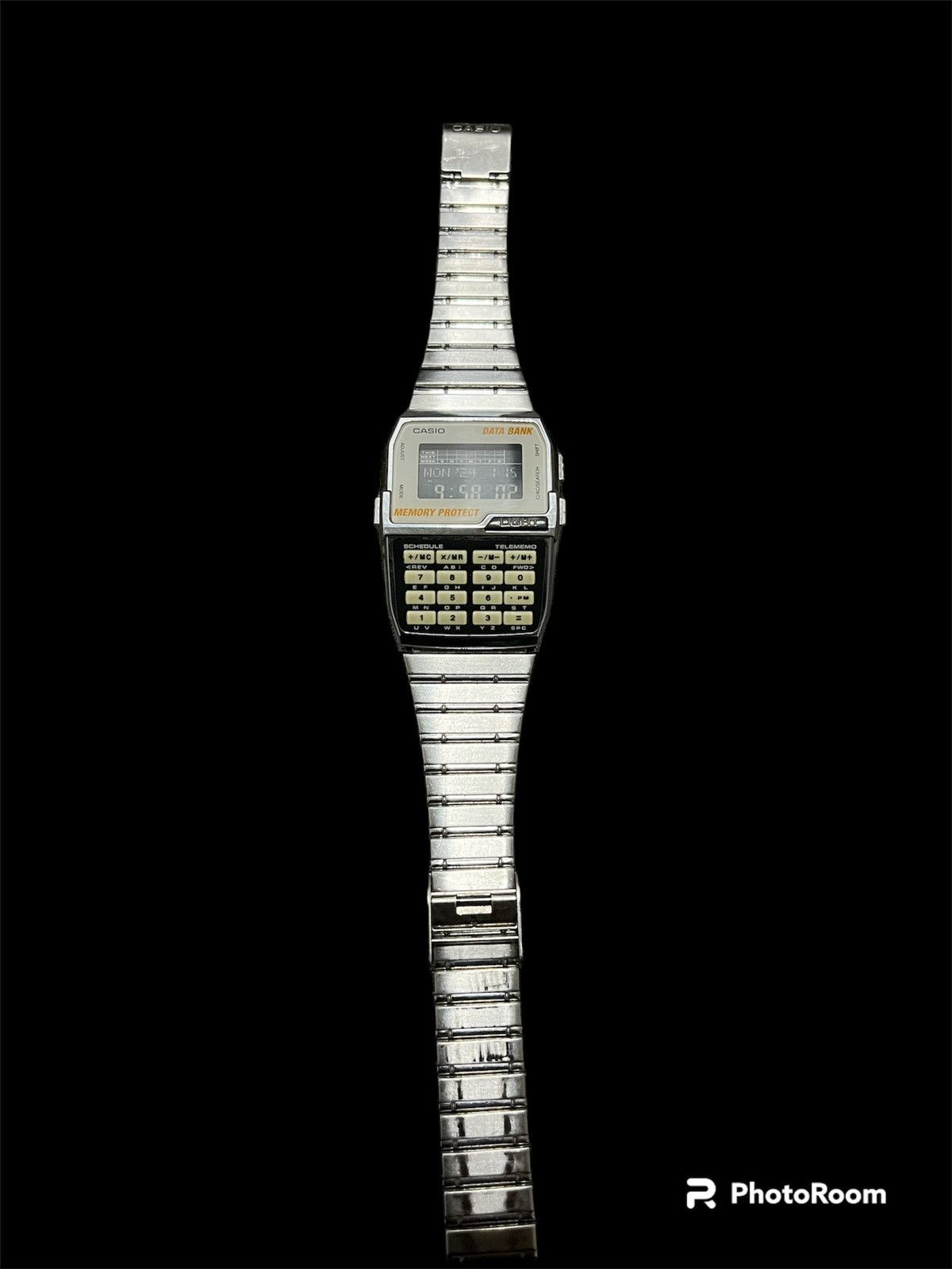 image of Casio Data Bank Dbc 1500 Telememo Inverted Lcd Limited Model in Silver, Men's