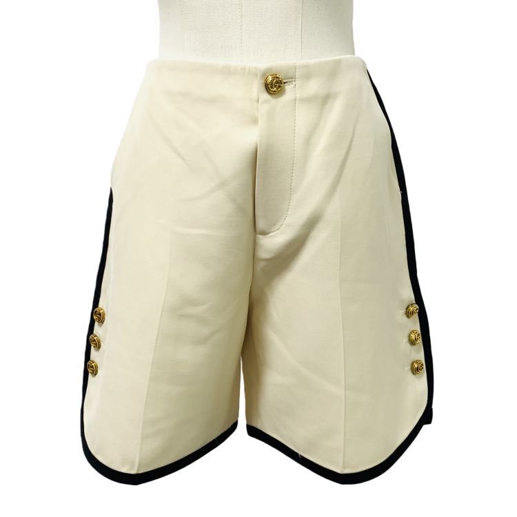 Gucci Gucci Beige Wool Silk Shorts Size 40 Size 27" / US 4 / IT 40 - 1 Thumbnail