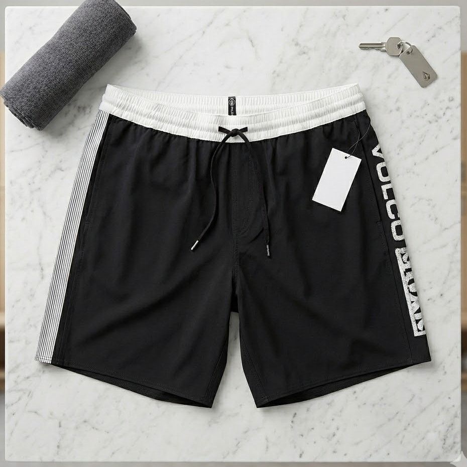 Volcom Volcom Jones Trunk 18 Boardshorts Mens XL Black White Size US 34 / EU 50 - 1 Thumbnail