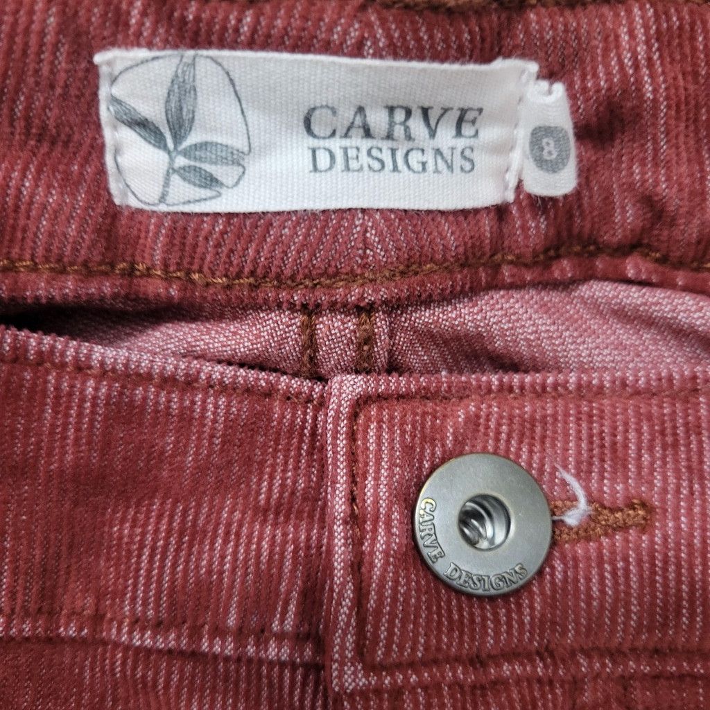 Other Carve Designs Carson Cord Hi-Rise Fray Ankle Rust Pants Wome Size 30" / US 8 / IT 44 - 10 Thumbnail