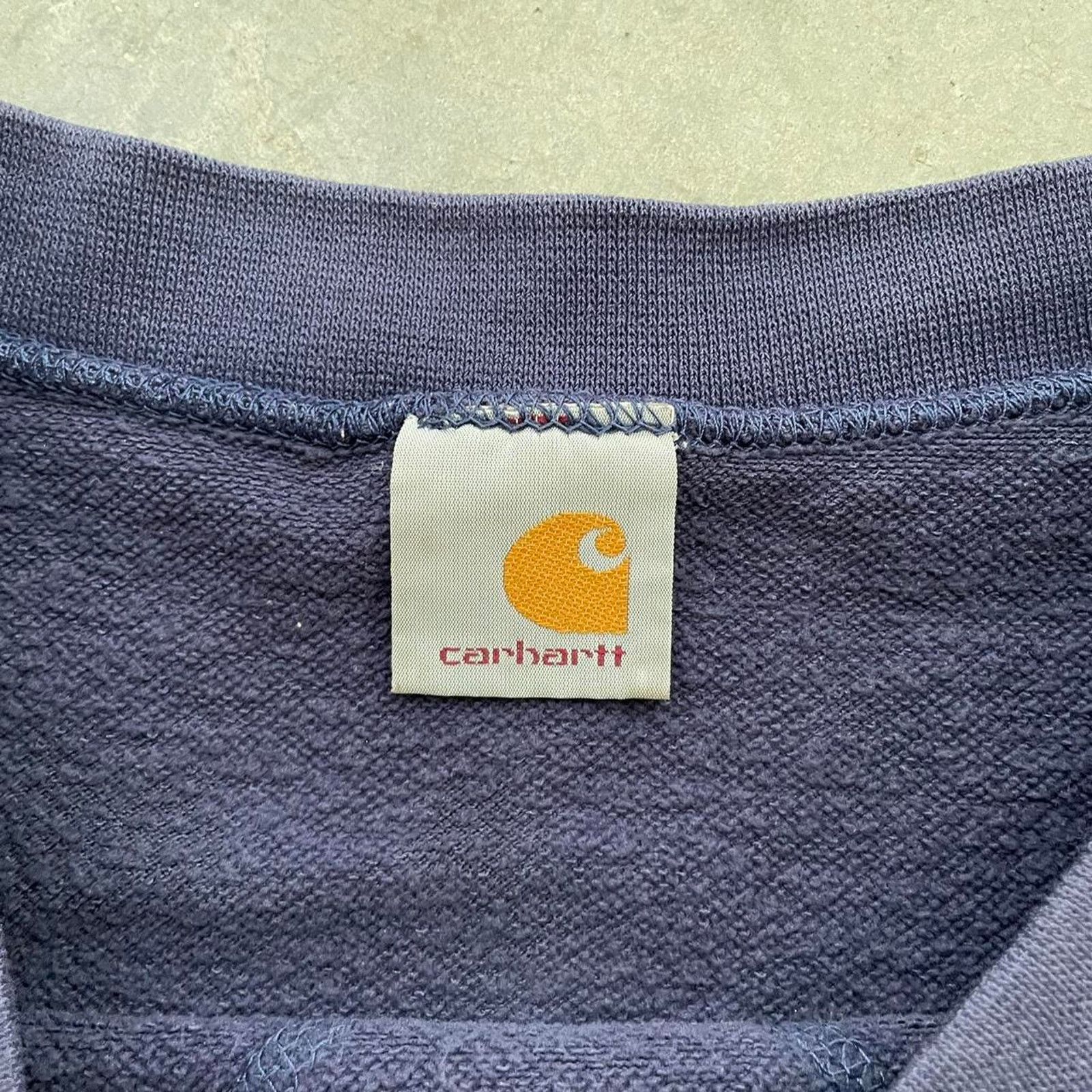 Carhartt Vintage Carhartt Distressed Navy Sweatshirt Size US L / EU 52-54 / 3 - 5 Thumbnail
