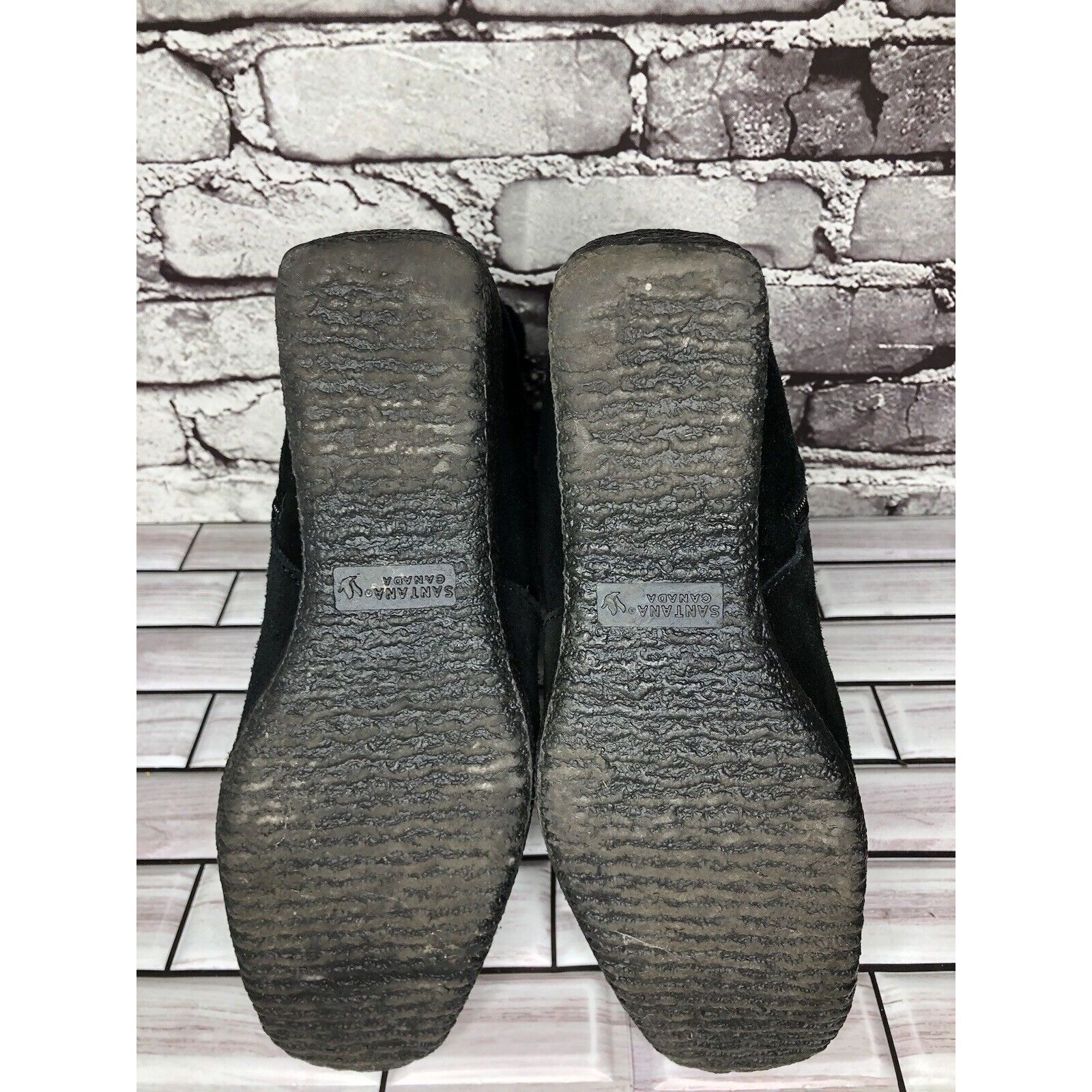 Other Aquatherm by Santana Canada Tati Black Suede Fur Winter Wedg Size US 8 / IT 38 - 22 Thumbnail