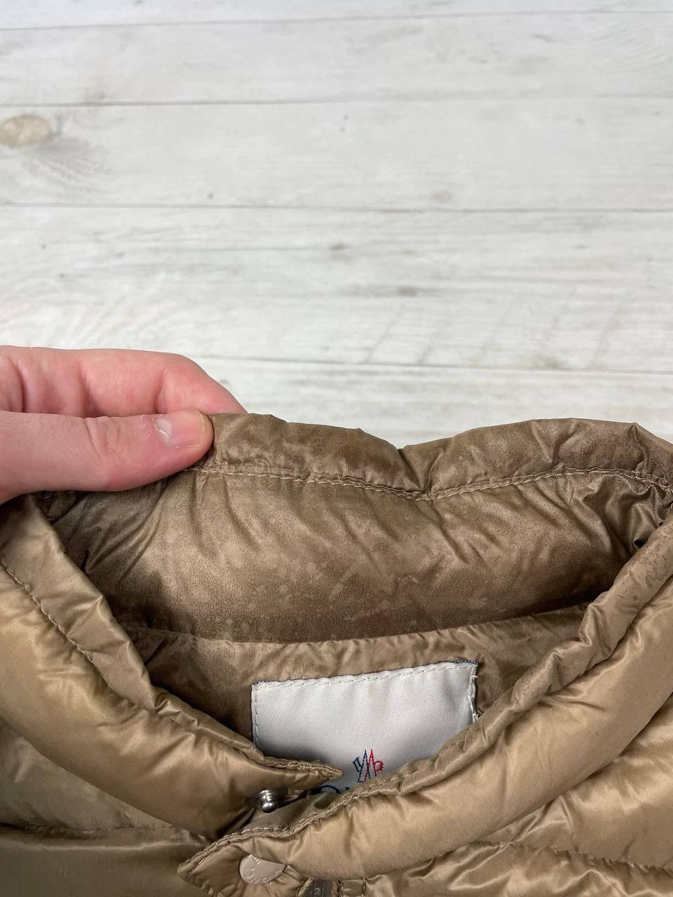 Moncler Moncler Acorus Down Jacket Puffer Men Size 4 Beige Size US XL / EU 56 / 4 - 12 Thumbnail