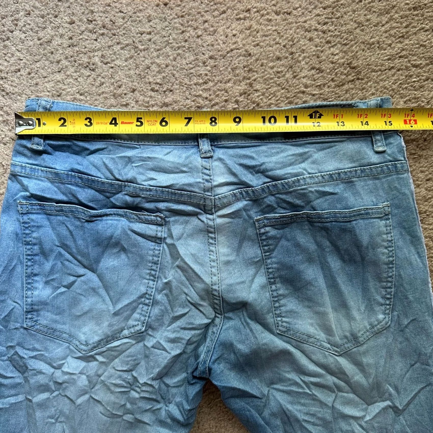 Denime RPM Jeans Womens Mid Rise Skinny Distressed Blue Lighter Wash Denim 30x29 Size 30" / US 8 / IT 44 - 7 Thumbnail