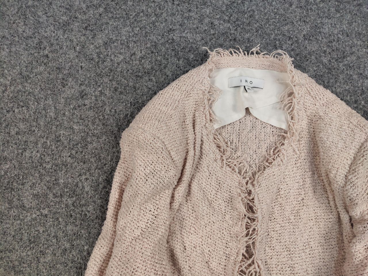 Iro IRO Shavani design open-front boucle Beige Blazer Jacket Size M / US 6-8 / IT 42-44 - 11 Thumbnail
