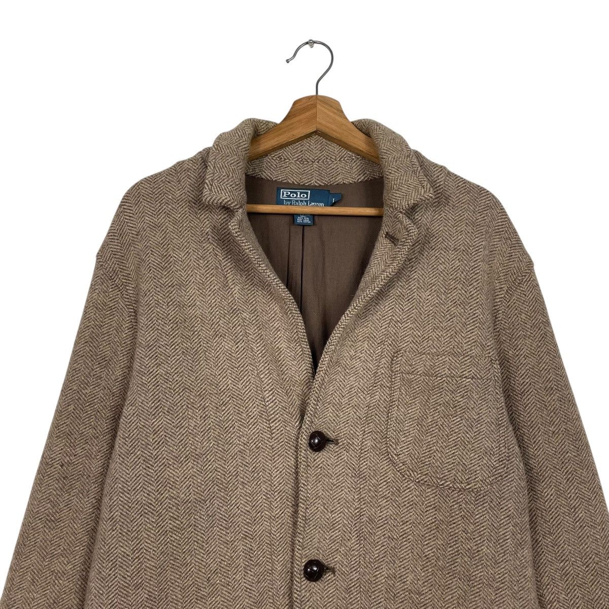 Polo Ralph Lauren Vintage Polo Ralph Lauren Herringbone Wool Jacket Size US L / EU 52-54 / 3 - 2 Thumbnail