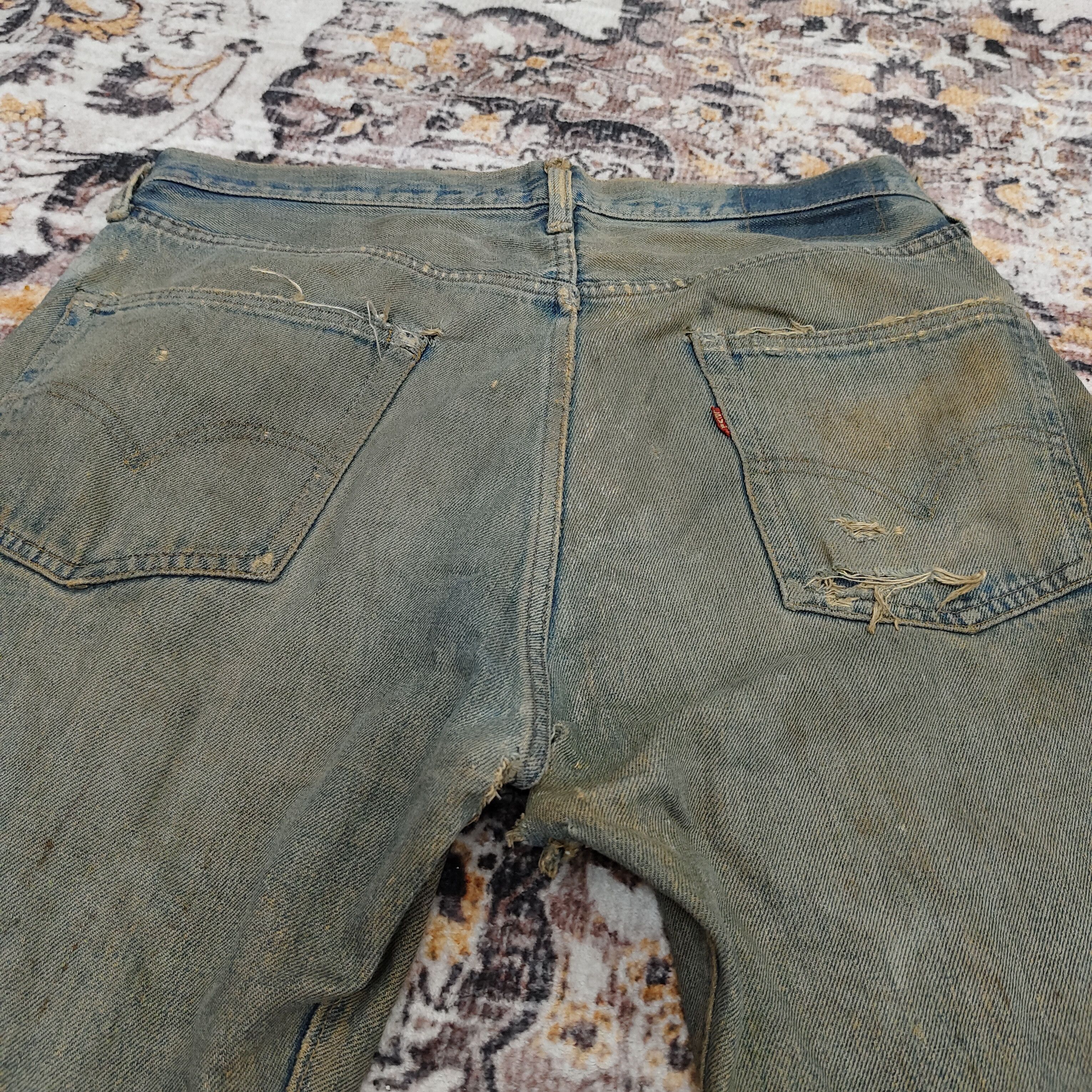 Levi's True Vintage 70s Levi's 501 Selvedge Distressed Ripped Jean Size US 34 / EU 50 - 11 Thumbnail