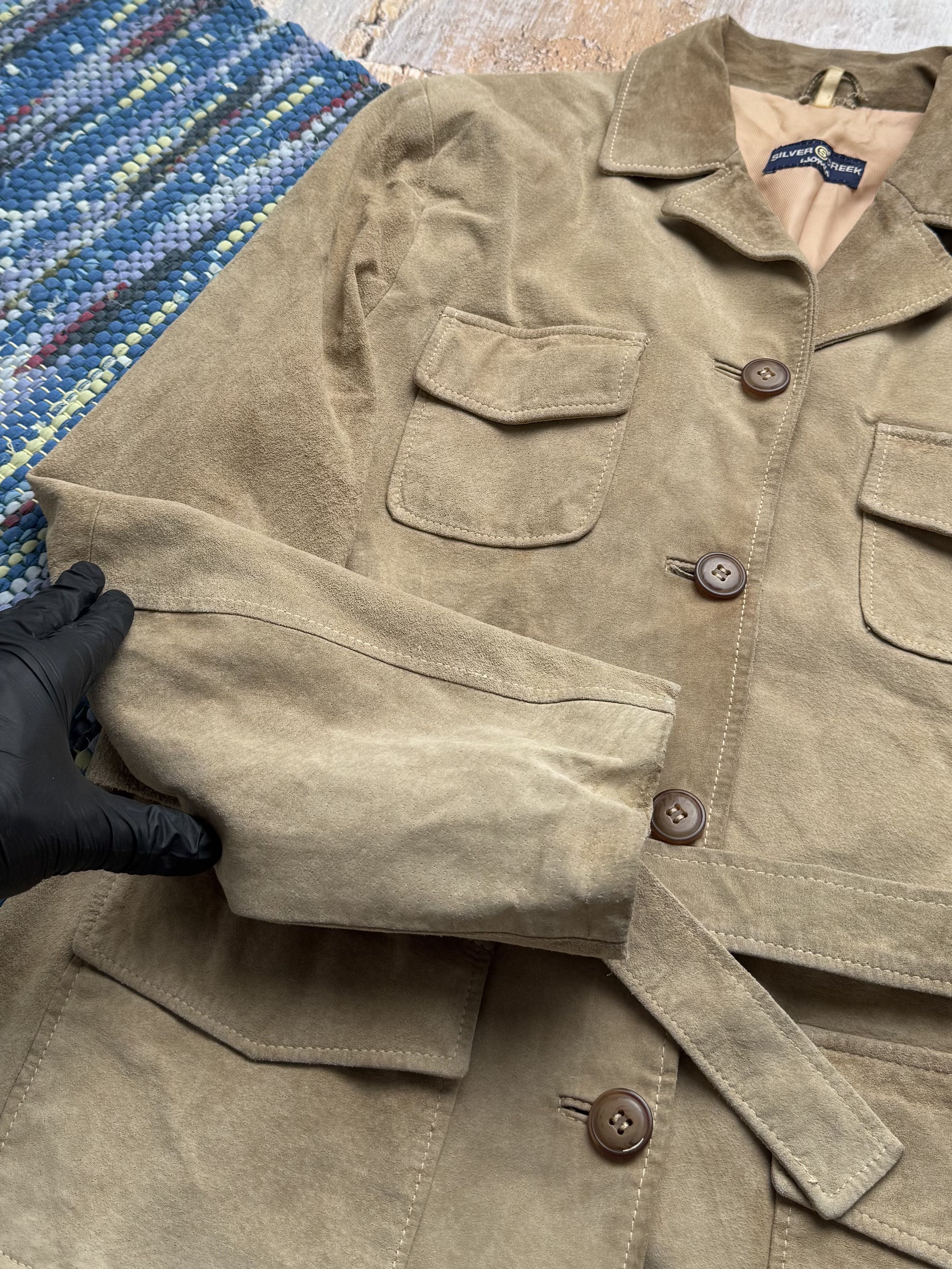 Vintage Vintage Real Pig Suede Jacket With Belt A8(V1)D15 Size L / US 10 / IT 46 - 5 Thumbnail
