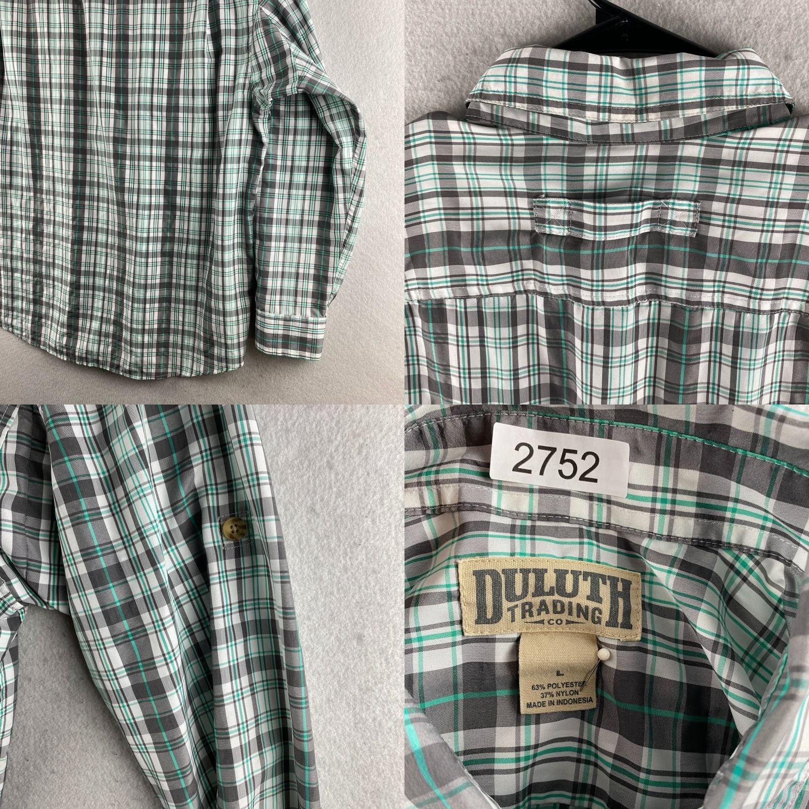 Vintage Duluth Button-Up Shirt Mens L Plaid Green Long Sleeve Casual Shirt Mens L Green Duluth Button-Up Shirt Size US L / EU 52-54 / 3 - 10 Thumbnail
