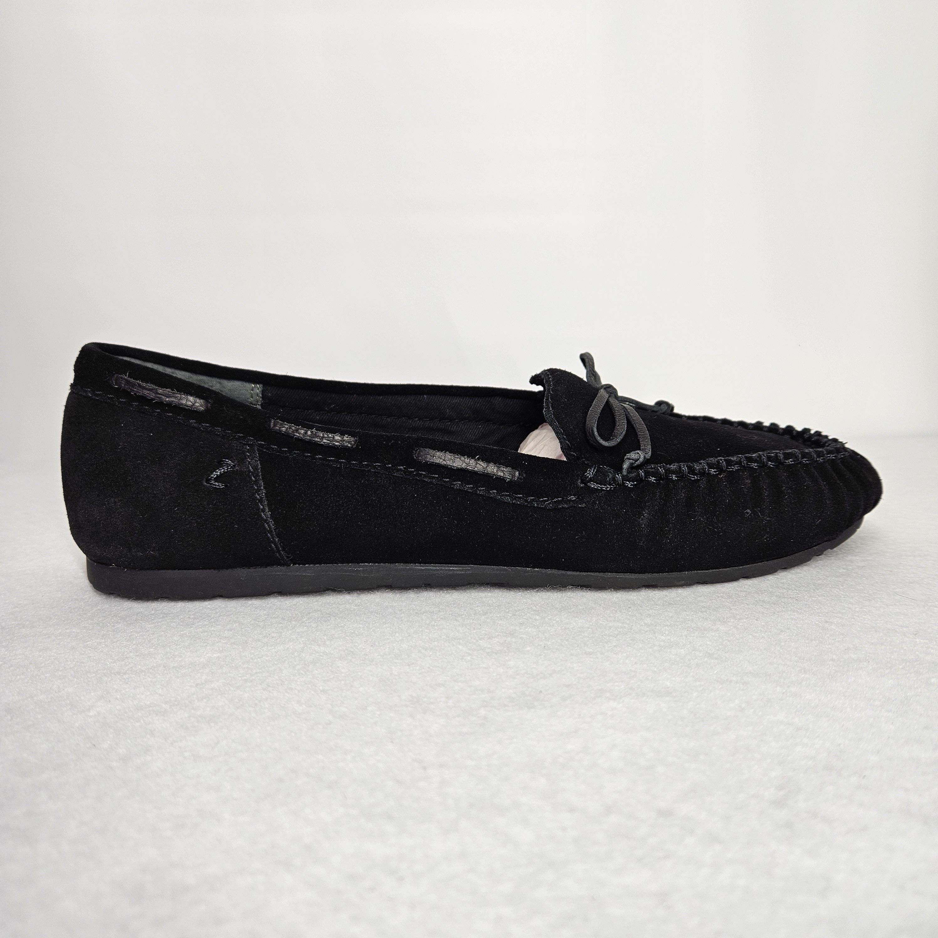 Other Zodiac Size 9.5 Moccasins Slippees Black Suede Leather Rubbe Size US 9.5 / IT 39.5 - 5 Thumbnail