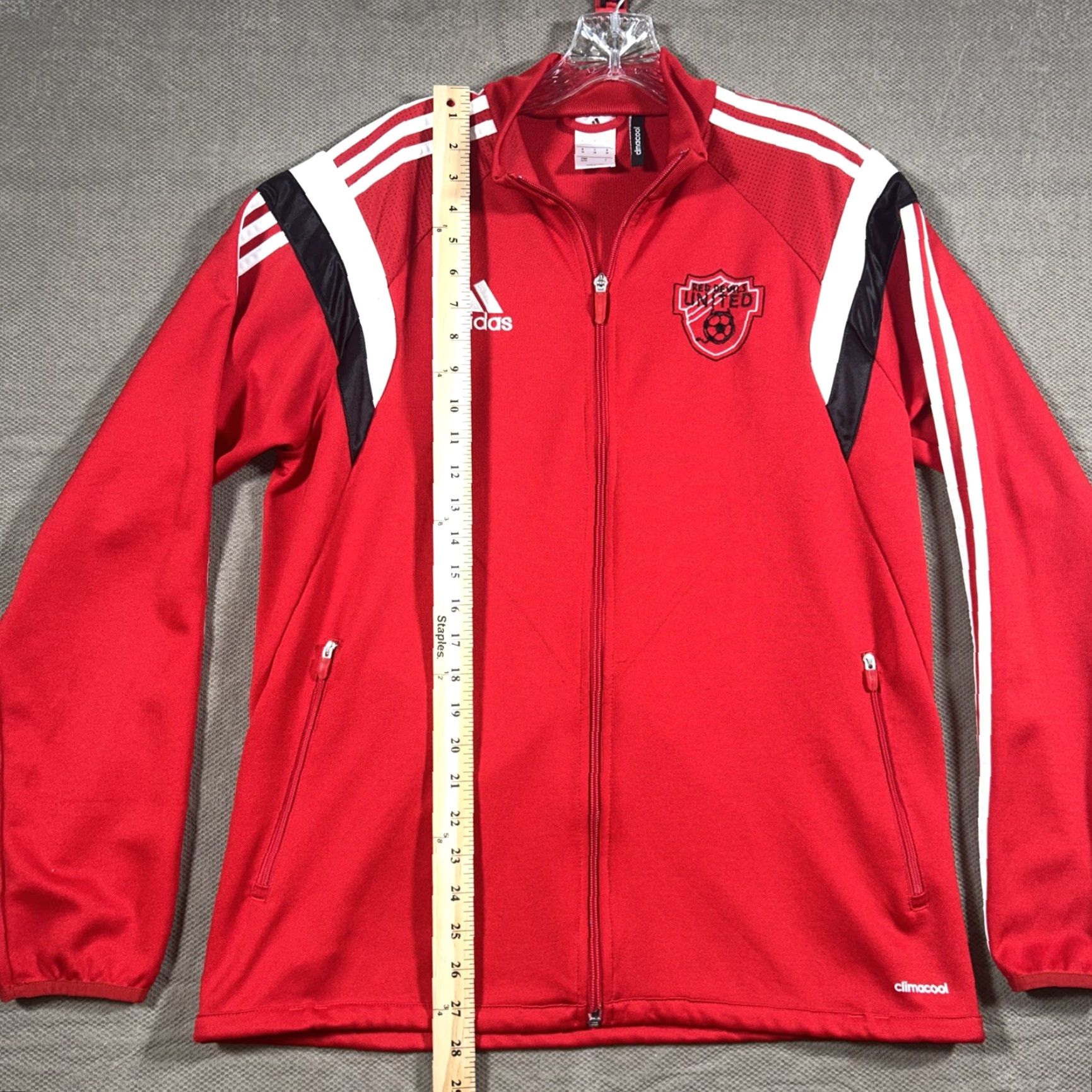 Adidas Adidas Red Devils United Full-Zip Track Jacket Red Mens M Climacool Soccer Jacket Men Track Adidas Red Devil United Full Zip Climacool Soccer Size US M / EU 48-50 / 2 - 5 Thumbnail
