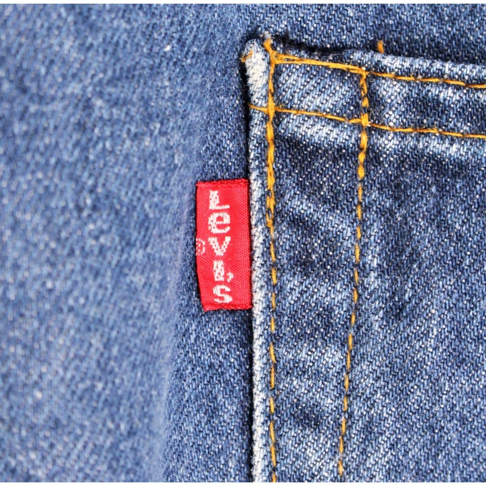 Levi's Levi's 505 Jeans Shirt Vintage 1980s VTG 46x32 Made In USA Men’s Black Bar Tac Denim Blue 80s Jeans Mens Size US 30 / EU 46 - 7 Thumbnail
