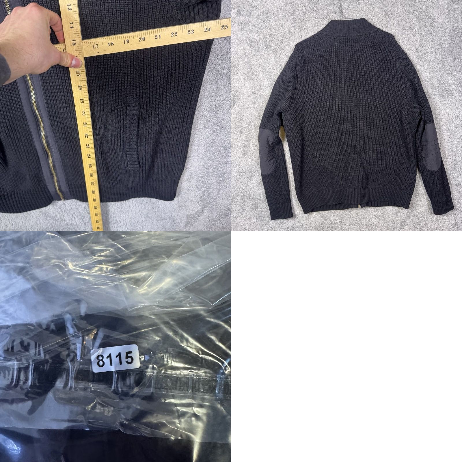Vintage Duluth Mens L Brigadier Full Zip Wool Jacket Elbow Patch 57713 Sweater Black Knit Full Zip Pocket Wool Blend Size US L / EU 52-54 / 3 - 8 Thumbnail