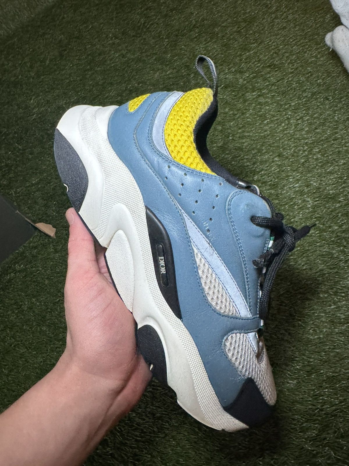 Dior Dior B22 Reflective Low Top Sneakers Blue Yellow White 42 EU Size US 9 / EU 42 - 9 Thumbnail