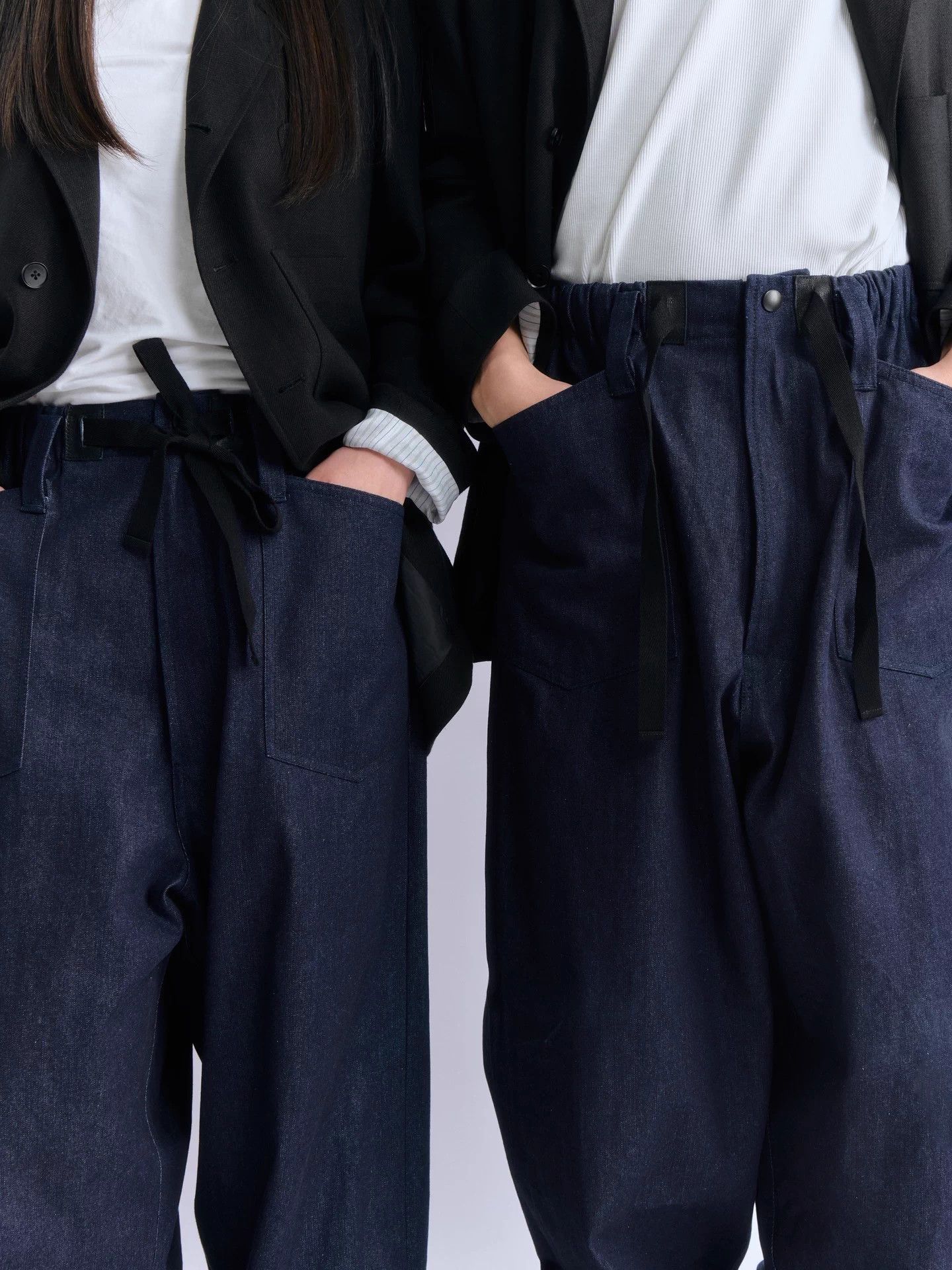 Other YUKIO SATO Navy Denim Wide Leg Sato Pants Size US 30 / EU 46 - 4 Thumbnail