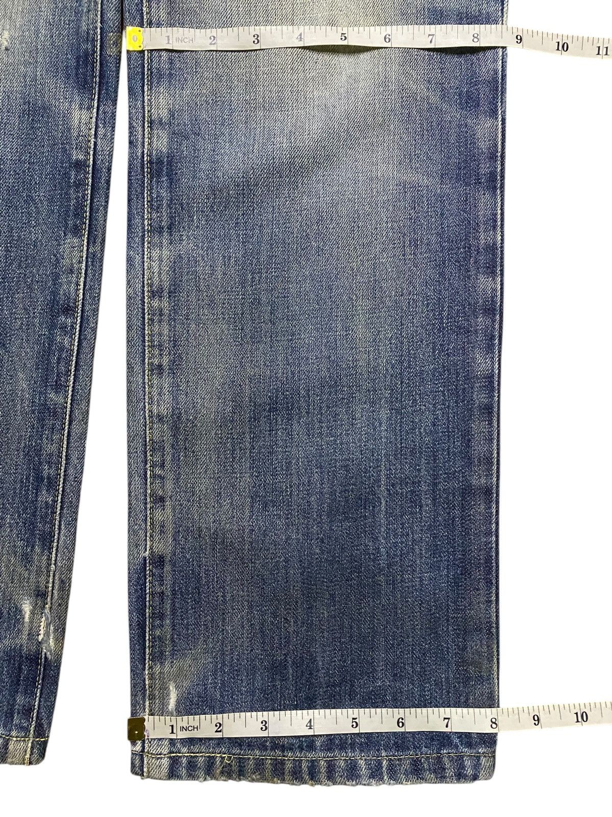 Japanese Brand Vintage Uniqlo S002 Mud Wash Distressed Loose Jean Size US 31 - 15 Thumbnail
