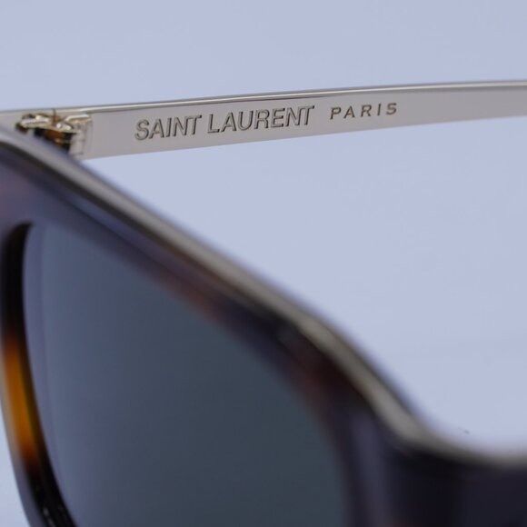 Saint Laurent Paris Saint Laurent SL 766 004 Sunglasses Havana/Gold Frame Size ONE SIZE - 6 Thumbnail