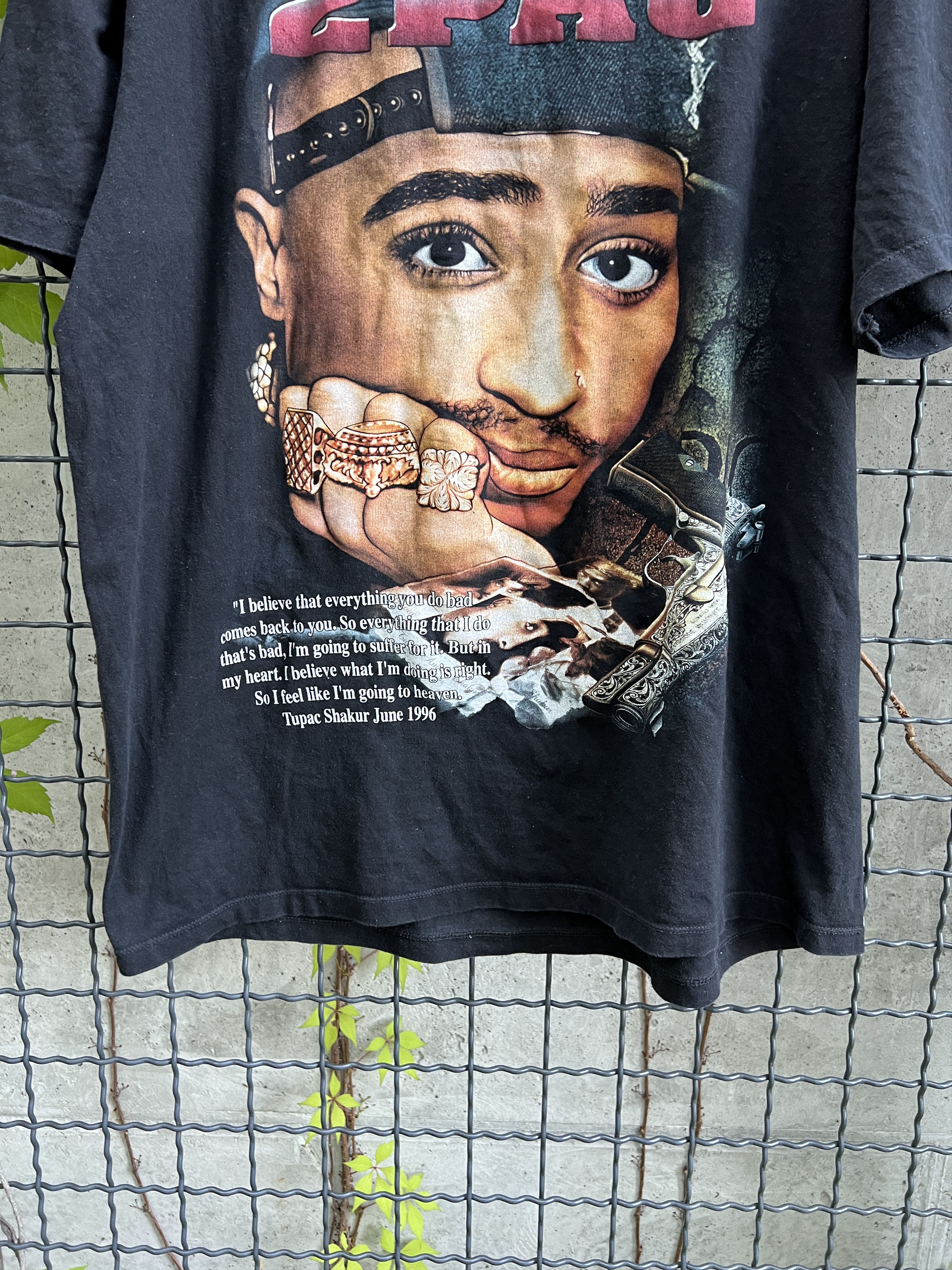 Band Tees × Rap Tees × Vintage Vintage 2Pac 1971-1996 Vintage Memorial Rap T-shirt Size US XL / EU 56 / 4 - 8 Thumbnail