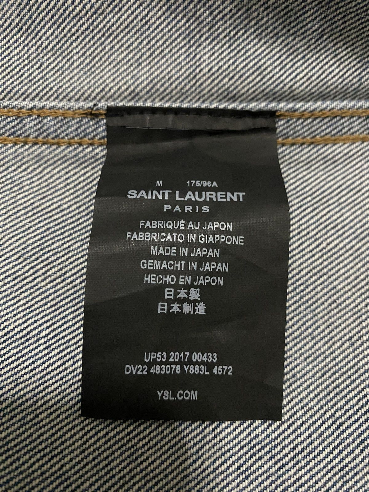Saint Laurent Paris FW17 Saint Laurent Flamingo Embroidered Trucker Denim Jacket Size US M / EU 48-50 / 2 - 10 Thumbnail