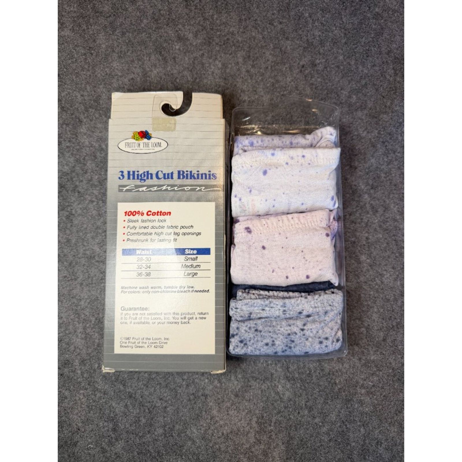 Fruit Of The Loom Vintage Fruit of the Loom High Cut Bikinis 1987 New Medium Size 32 - 9 Thumbnail